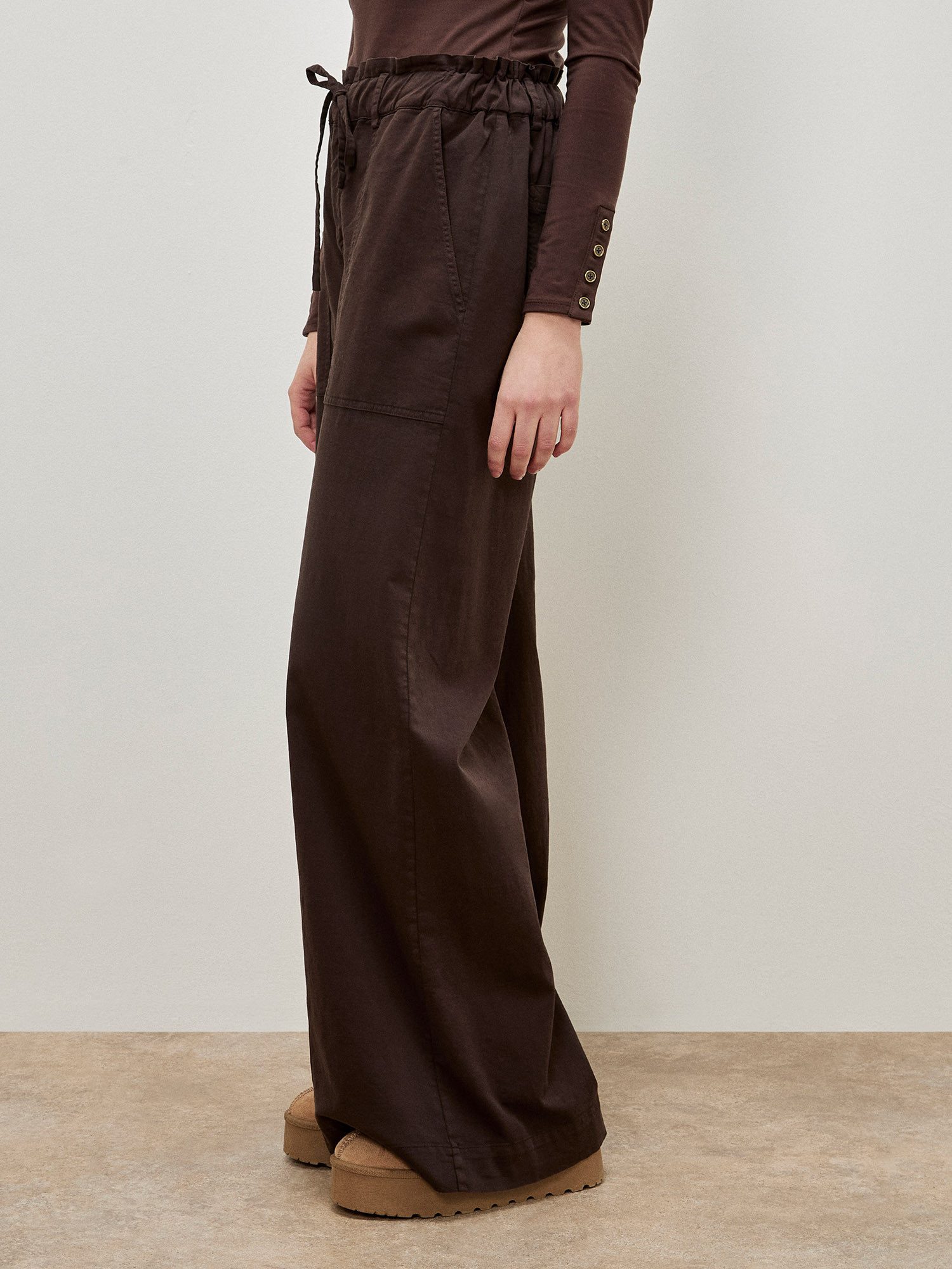 Apricot Stoffhose Leichte Hose mit praktischen Taschen