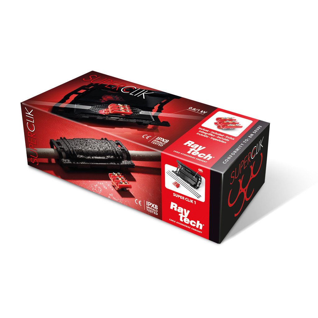 Raytech Gel-Verbindungsmuffe Super Clik 3 vorgefülltes Gel Verbindungsmuffe