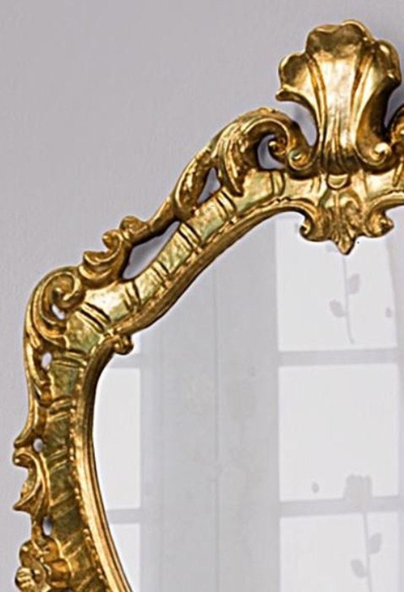 Casa Padrino Barockspiegel H. - Wandspiegel x x Luxus 57 Spiegel Gold 3 Edel Prunkvoll 41 cm - Barock im & Barockstil