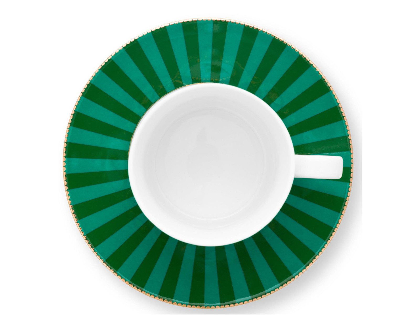 PiP Studio Tasse Love Birds Medallion Emerald-Green Tasse mit Untertasse 0,2l Set2, Porzellan – Bild 5 von 5