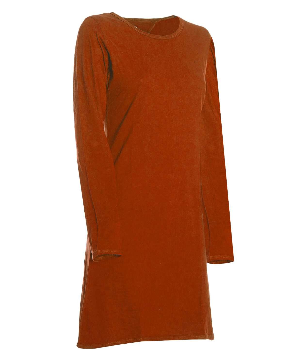 Vishes Jerseykleid Langarmkleid Damen Einfarbig A-Linie Baumwoll-Jersey Alternative Mode, Boho, Hippie, Ethno, Festival