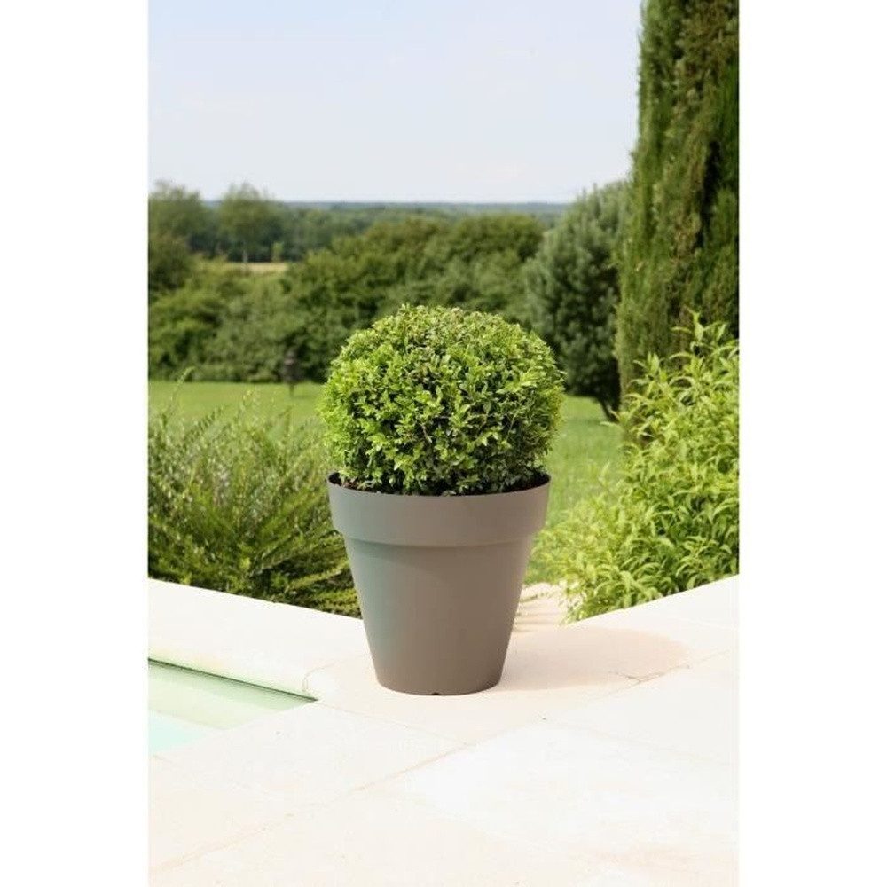 Riviera System Balkonkasten RIVIERA SOLEILLA BLUMENTOPF - RUND - Ø 60 x 53,6 cm - Glitzergrau
