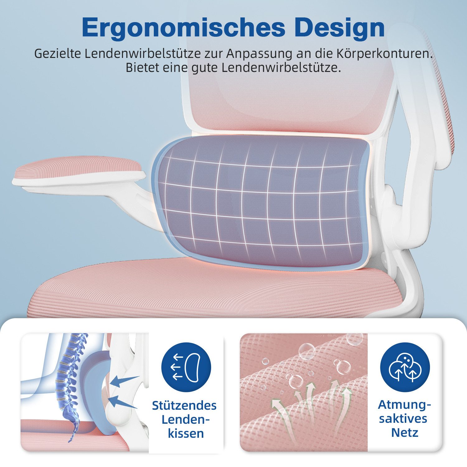 Homimaster Bürostuhl Bürostuhl, Schreibtischstuhl Ergonomisch mit günstig online kaufen