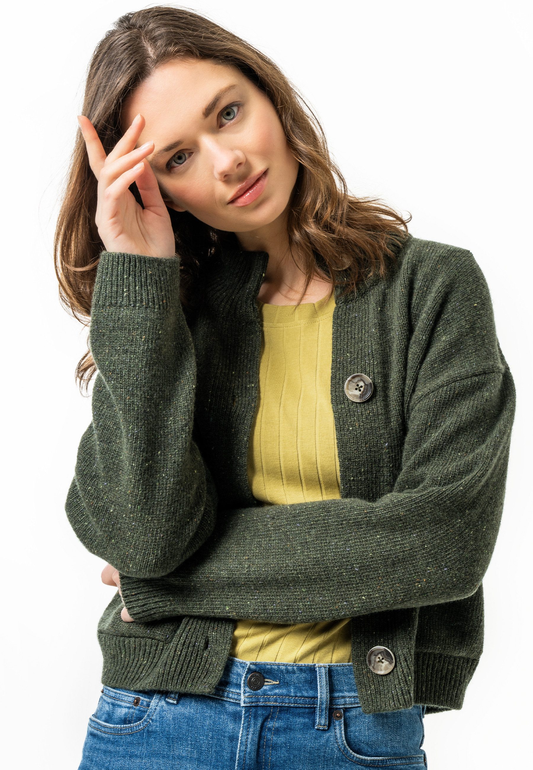 LIVING CRAFTS Strickjacke SIGLIA GOTS zertifiziert