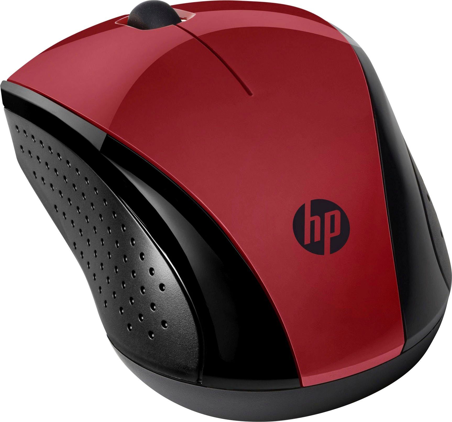 (Funk) schwarz/rot Maus Mouse Wireless 220 HP