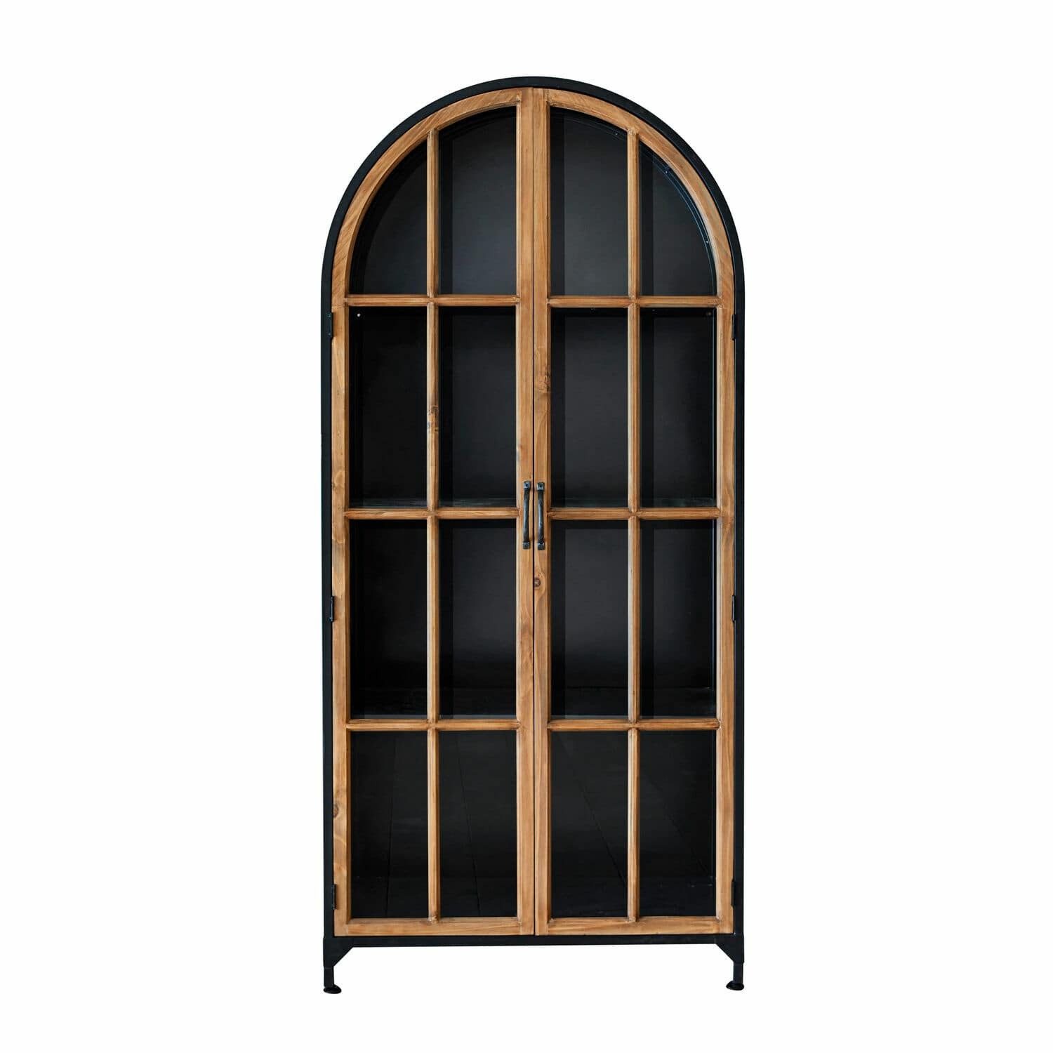Mirabeau Standvitrine Schrank Mardilly braun/schwarz günstig online kaufen