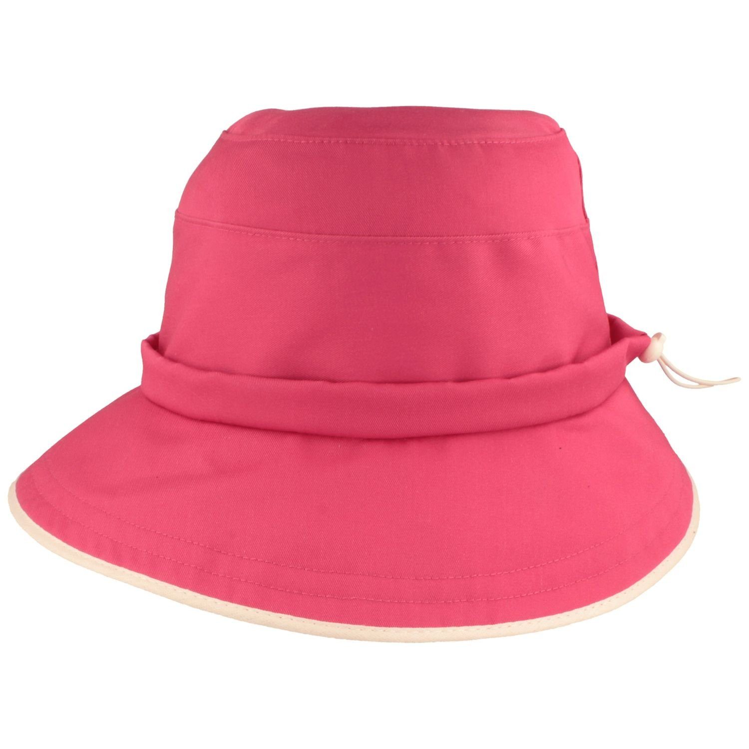 Trilby UV-Schutz Sommer-Stoffhut 50 pink Breiter mit