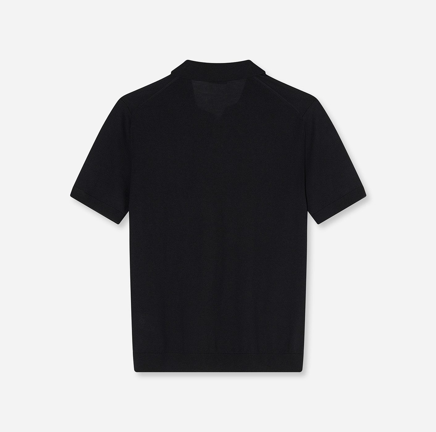 OLYMP Poloshirt Strick Casual mit geripptem Kragen, unifarben