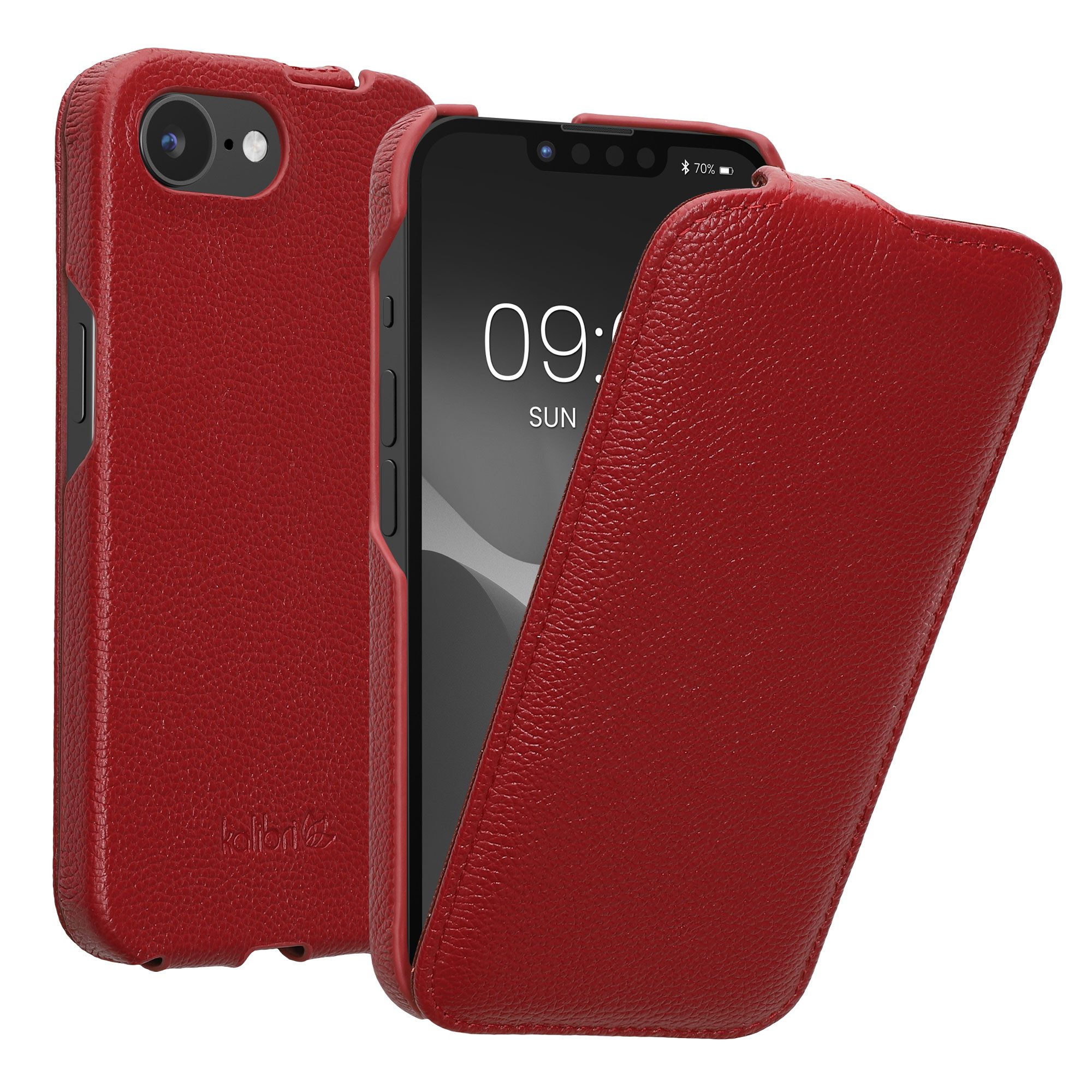 kalibri Etui Flip-Hülle Ultra Slim Tasche für Apple iPhone 17e / iPhone 16e, Leder Schutzhülle Case