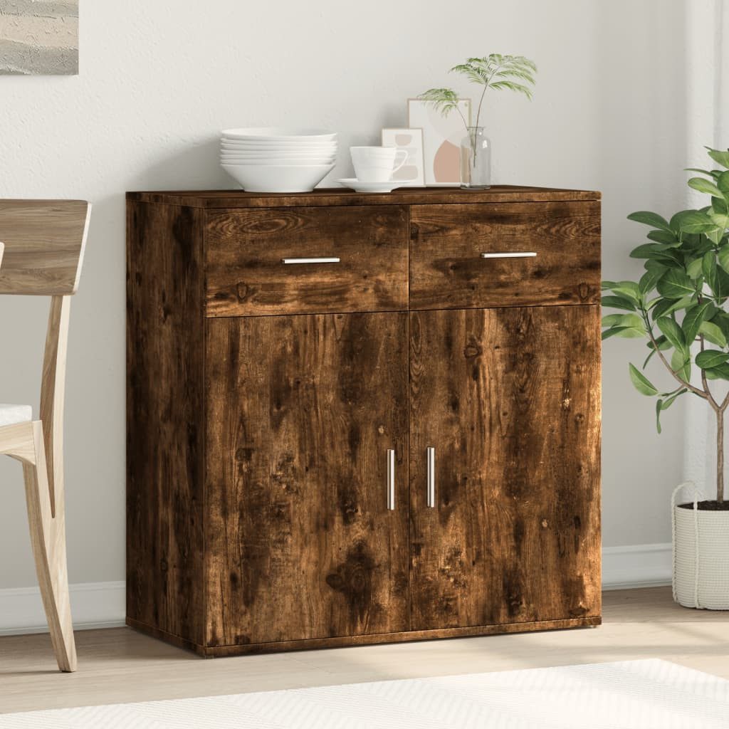 vidaXL Sideboard Sideboard Räuchereiche 79x38x80 cm Holzwerkstoff (1 St) günstig online kaufen