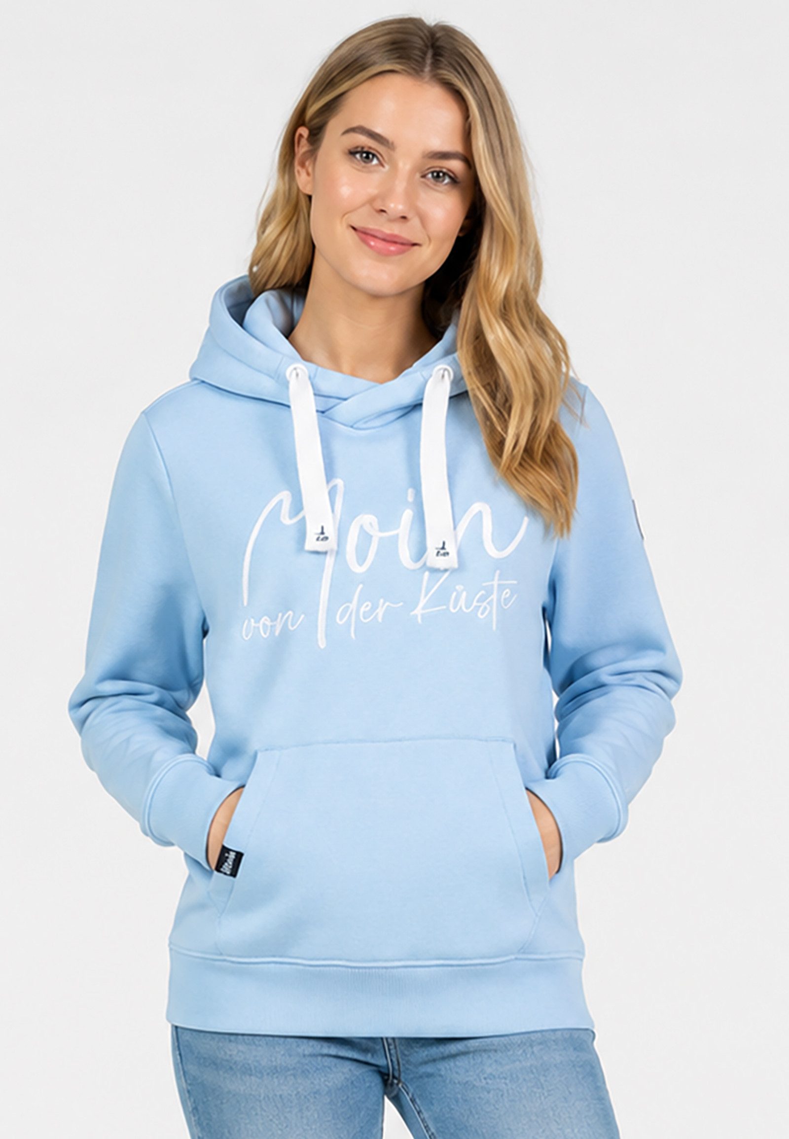 Eight2Nine Hoodie Stickerei Rippbündchen Verstellbare Kapuze Eingrifftaschen (1-tlg) D10606BA02733_Sweat