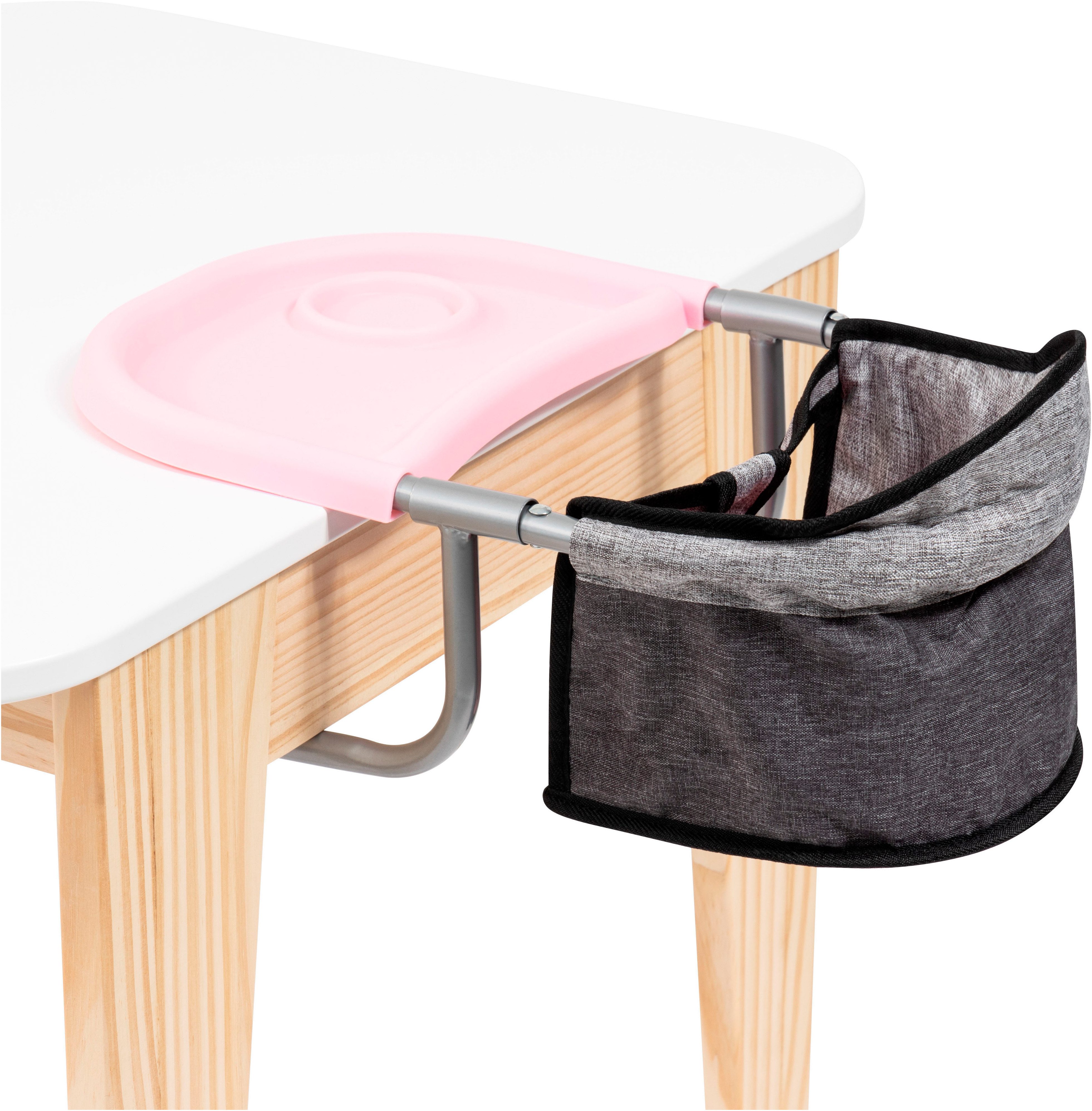 Bayer Puppenmöbel Puppen-Tischsitz grau/rosa