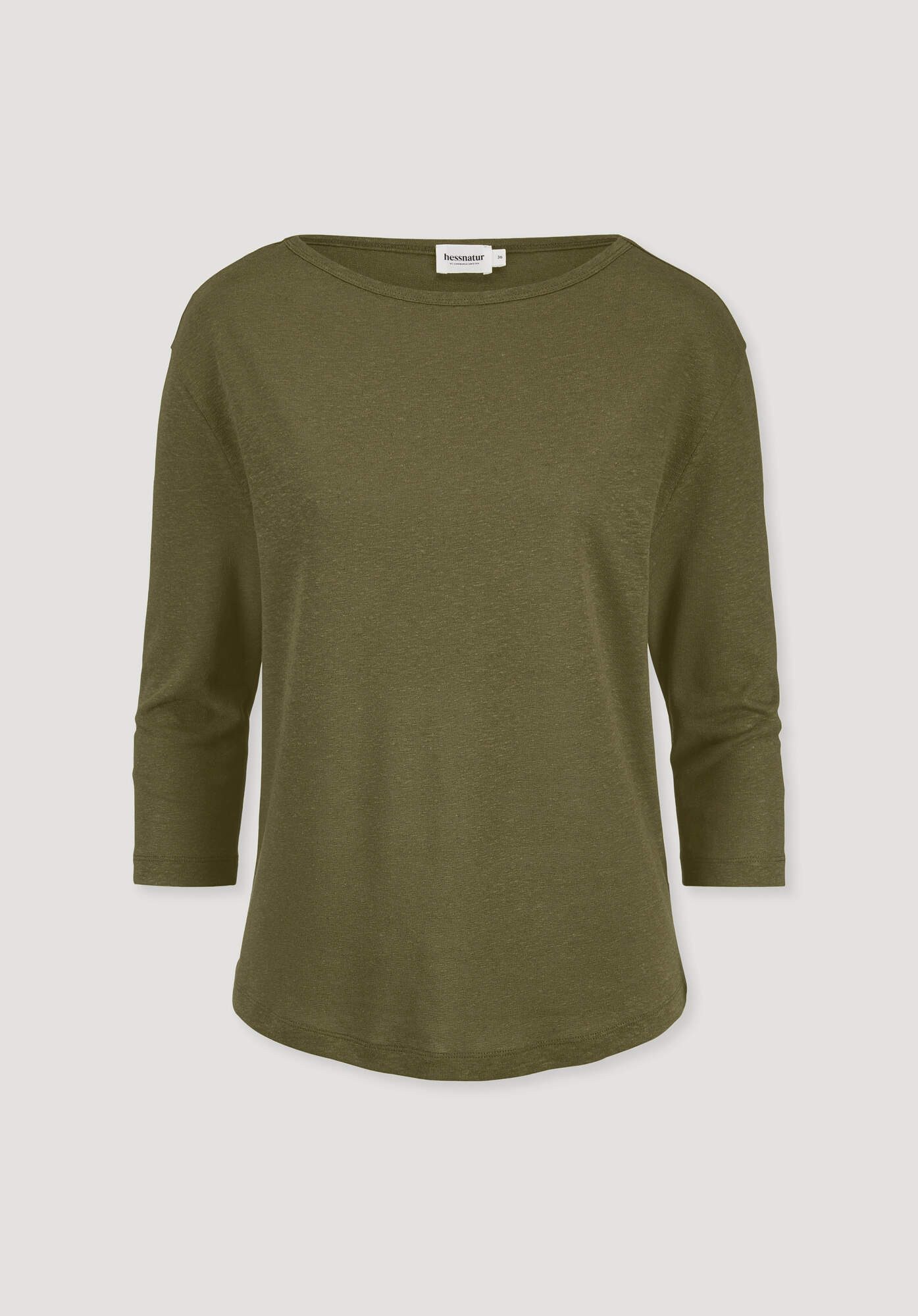 Hessnatur T-Shirt aus Leinen mit reiner Bio-Baumwolle (1-tlg)