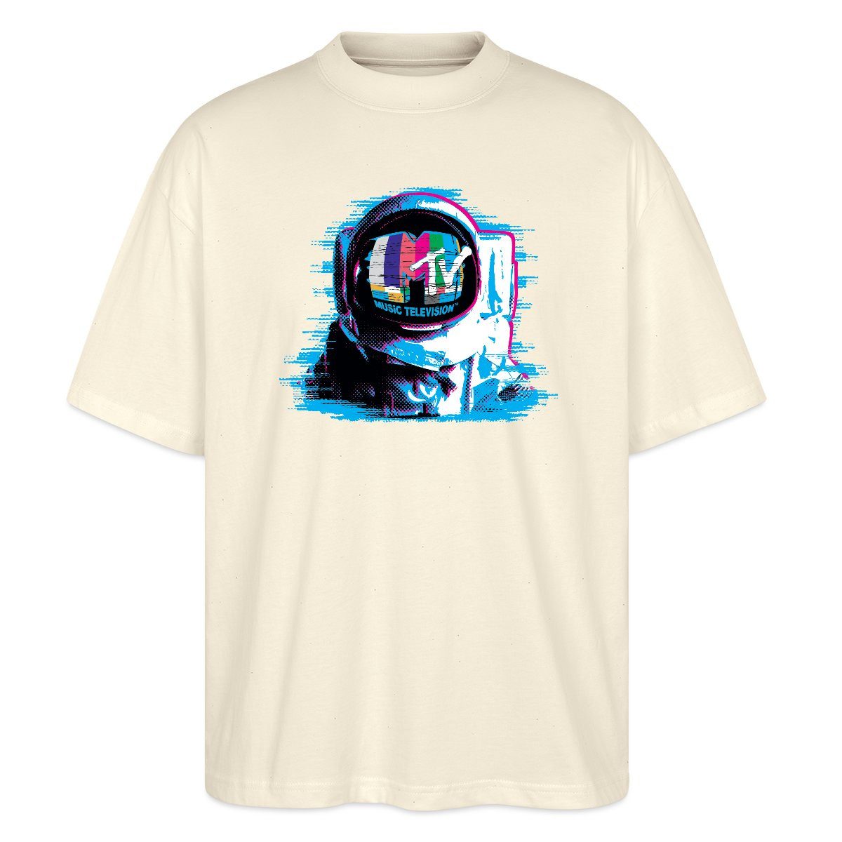 T-Shirt MTV Astronaut Mit MTV-Logo Oversize Unisex T-Shirt