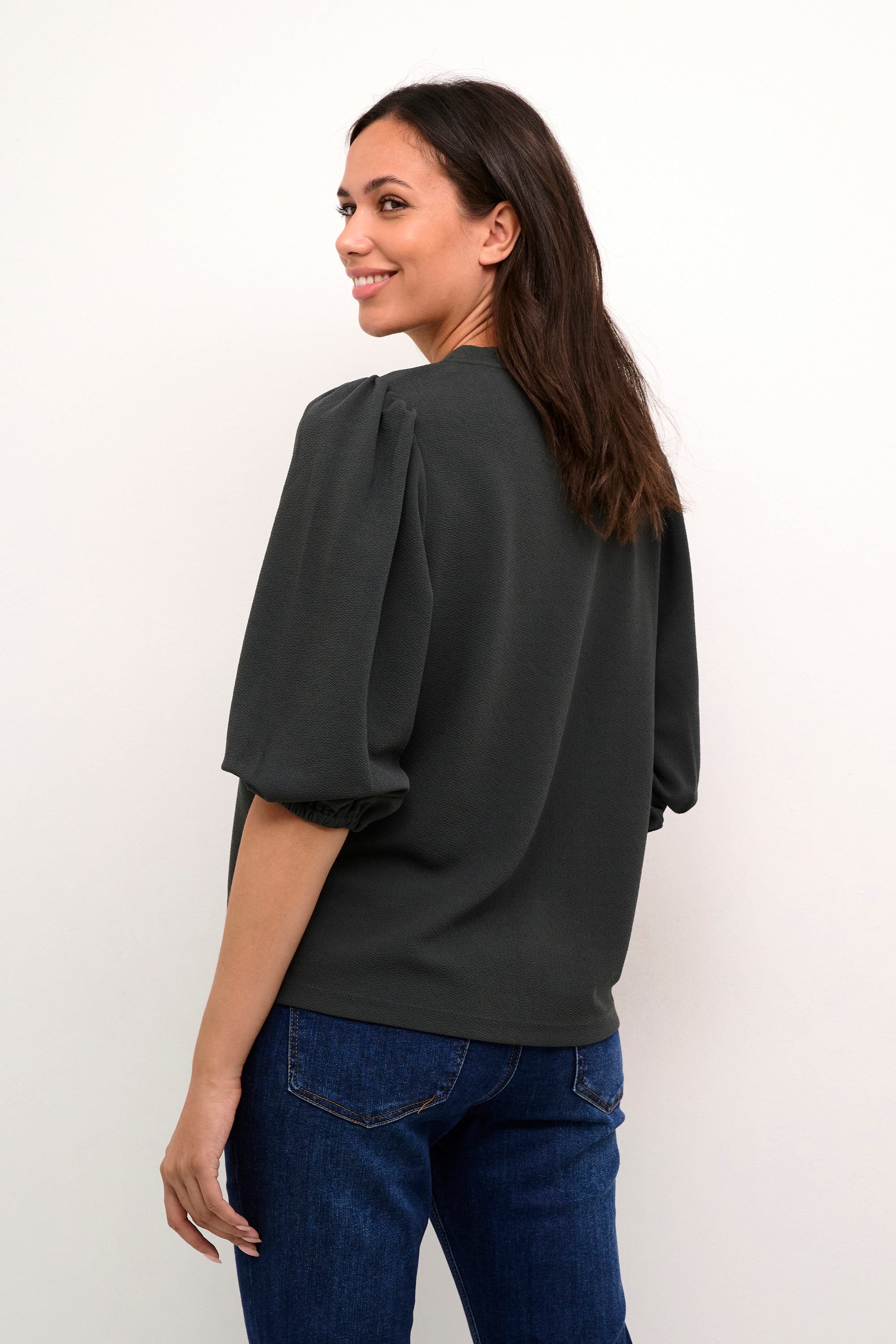 KAFFE Langarmbluse Langarm-Shirt KAjanne