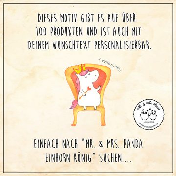 Mr. & Mrs. Panda Aufbewahrungsdose Einhorn König - Rot Pastell - Geschenk, Dose, Einhörner, Vorratsdose, (1 St), Einzigartiges Design