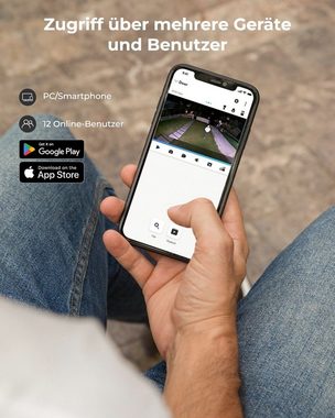 Reolink Duo 2 6MP WLAN Akku Überwachungskamera (Outdoor, 1-tlg., mit 180° Paranoma, 2,4&5GHz WiFi,KI-Erkennung,Farbige Nachtsicht,IP66)