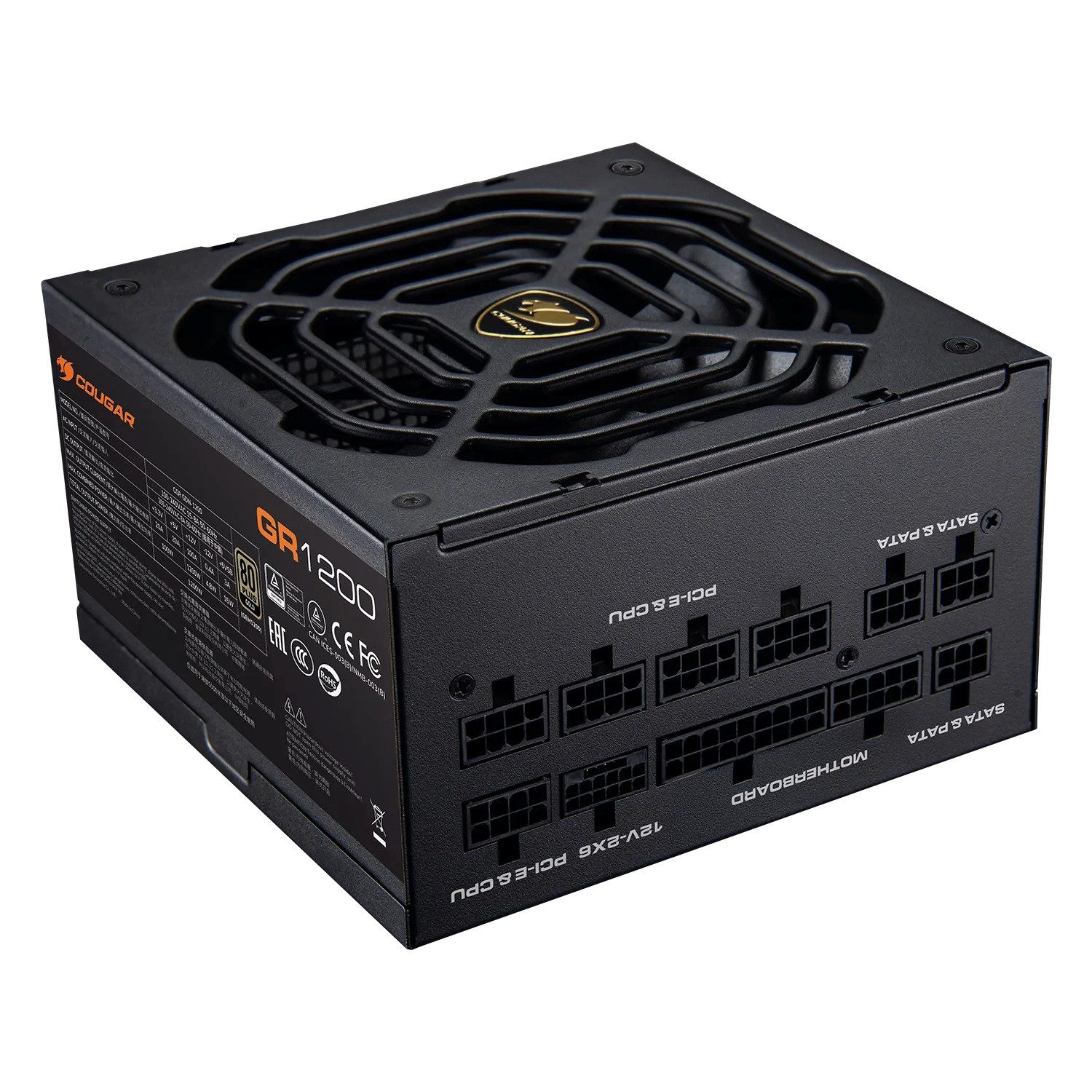 Cougar Gaming-Gehäuse AIRFACE ECO, Midi-Tower, USB/Audio, Netzteil GR 1000 80+ Gold vorinstalliert