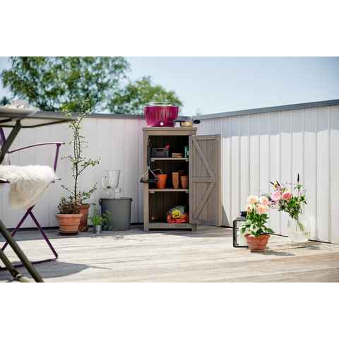 BUTENKIST Gartenbox NEELE, Aufbewahrung aus Holz, Balkonschrank, für Balkon, Garten,Terrasse