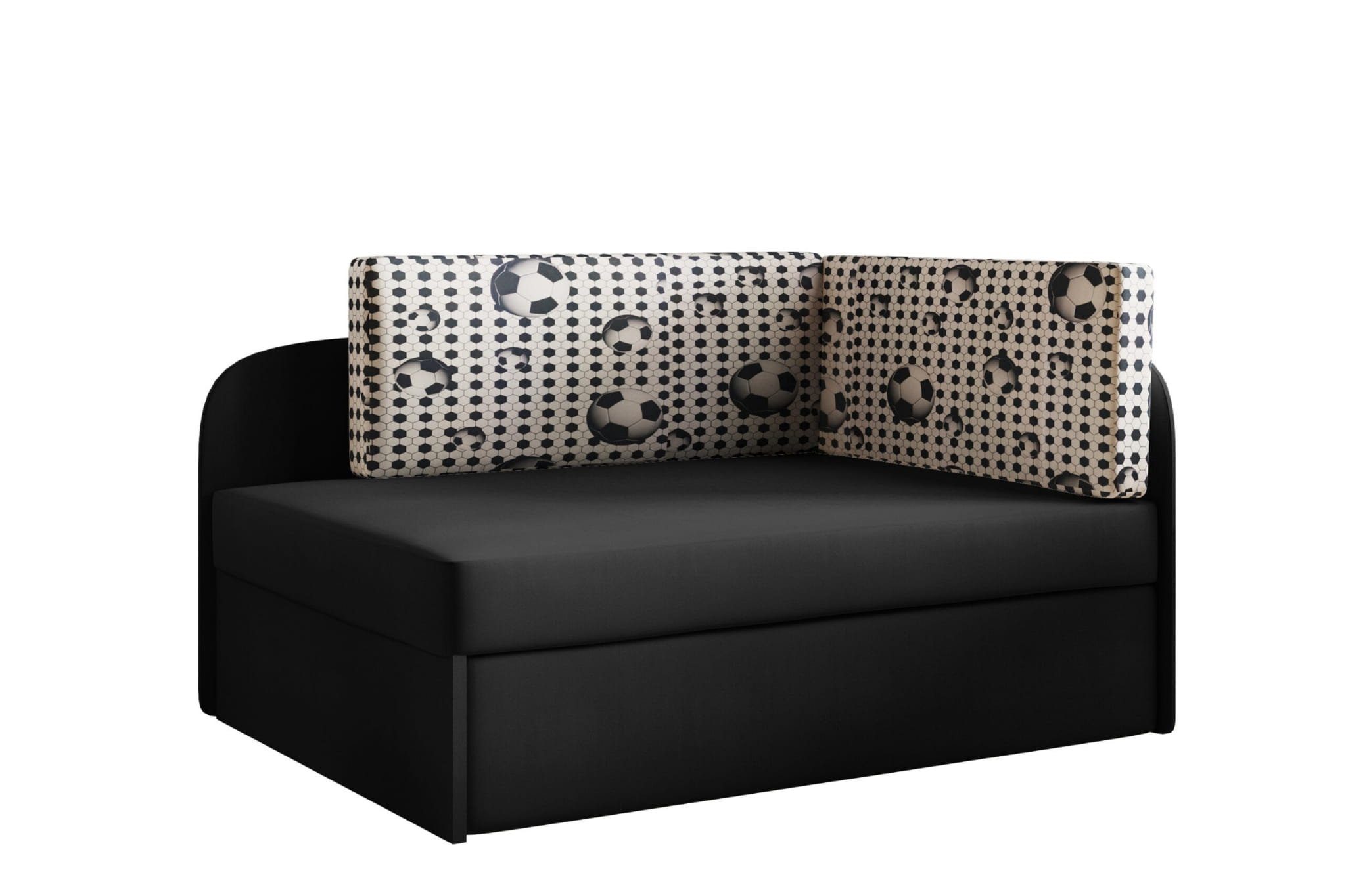 Friderik-EU Sofa BAFI Couch fürs Kinderzimmer mit Schlaffunktion und Bettkasten Casablanca 16/Bälle