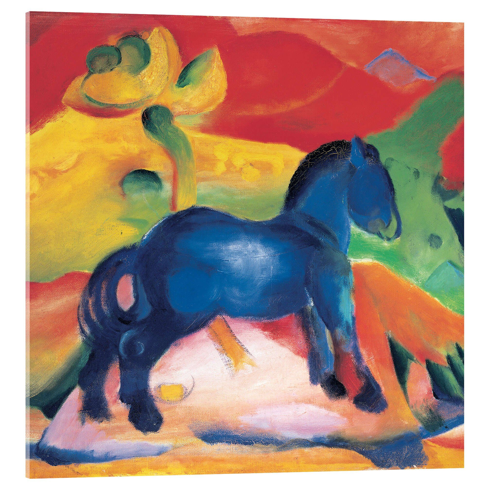 Posterlounge Wandbild Das kleine blaue Pferdchen, Franz Marc, erhältlich als Poster, Leinwandbild, Wandsticker oder Acrylglasbild