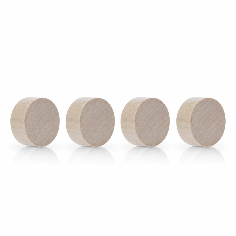 Anzeigetafel Magnetoplan Design Magnets Wood Series - Circle Ø30 - Birke - 4Stk
