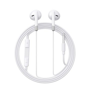 JOYROOM Kabelgebundene In-Ear-Kopfhörer mit Miniklinke und Fernbedienung Weiß Kopfhörer
