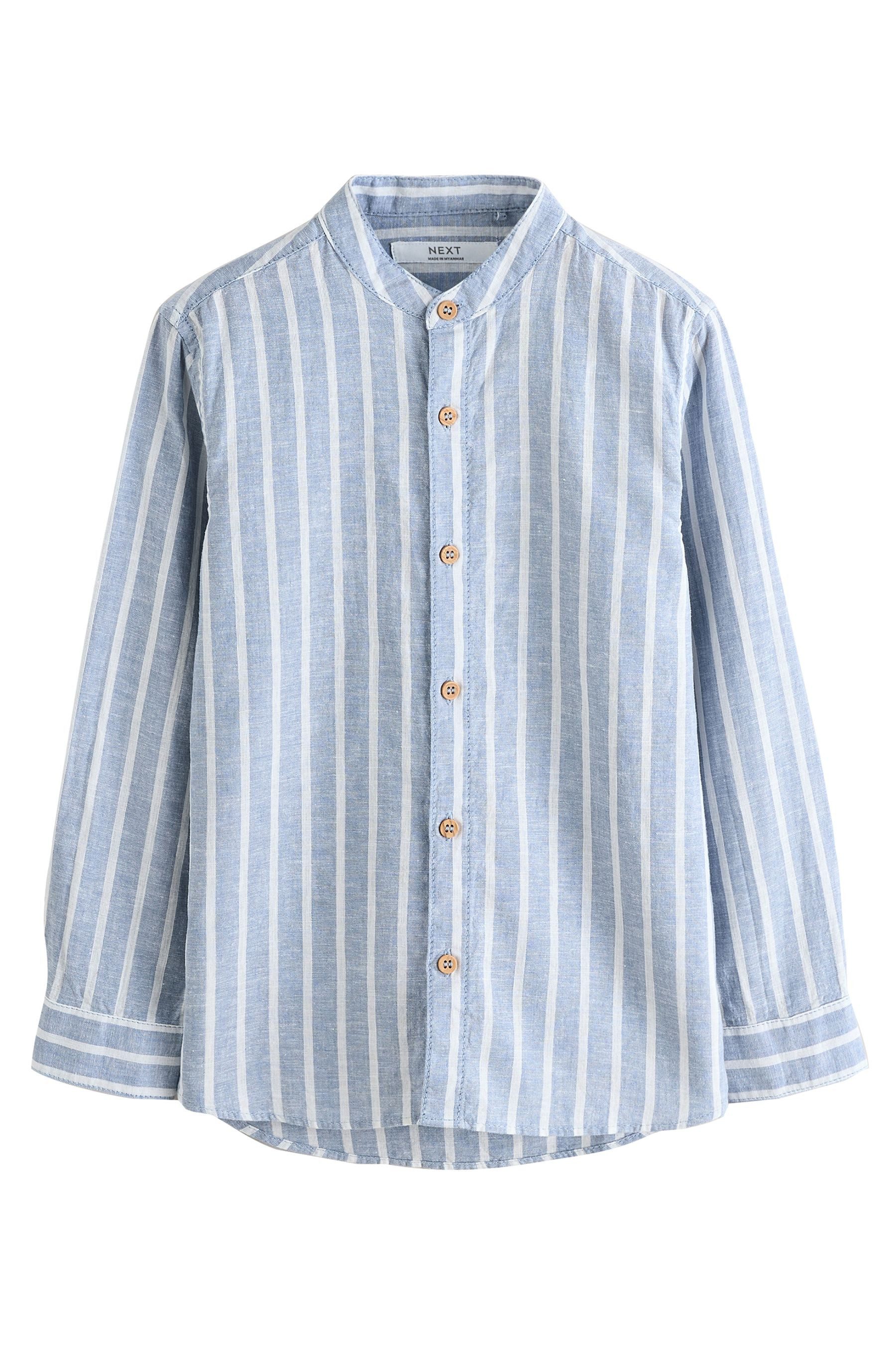 Next Langarmhemd Grandad-Hemd mit langen Ärmeln günstig online kaufen