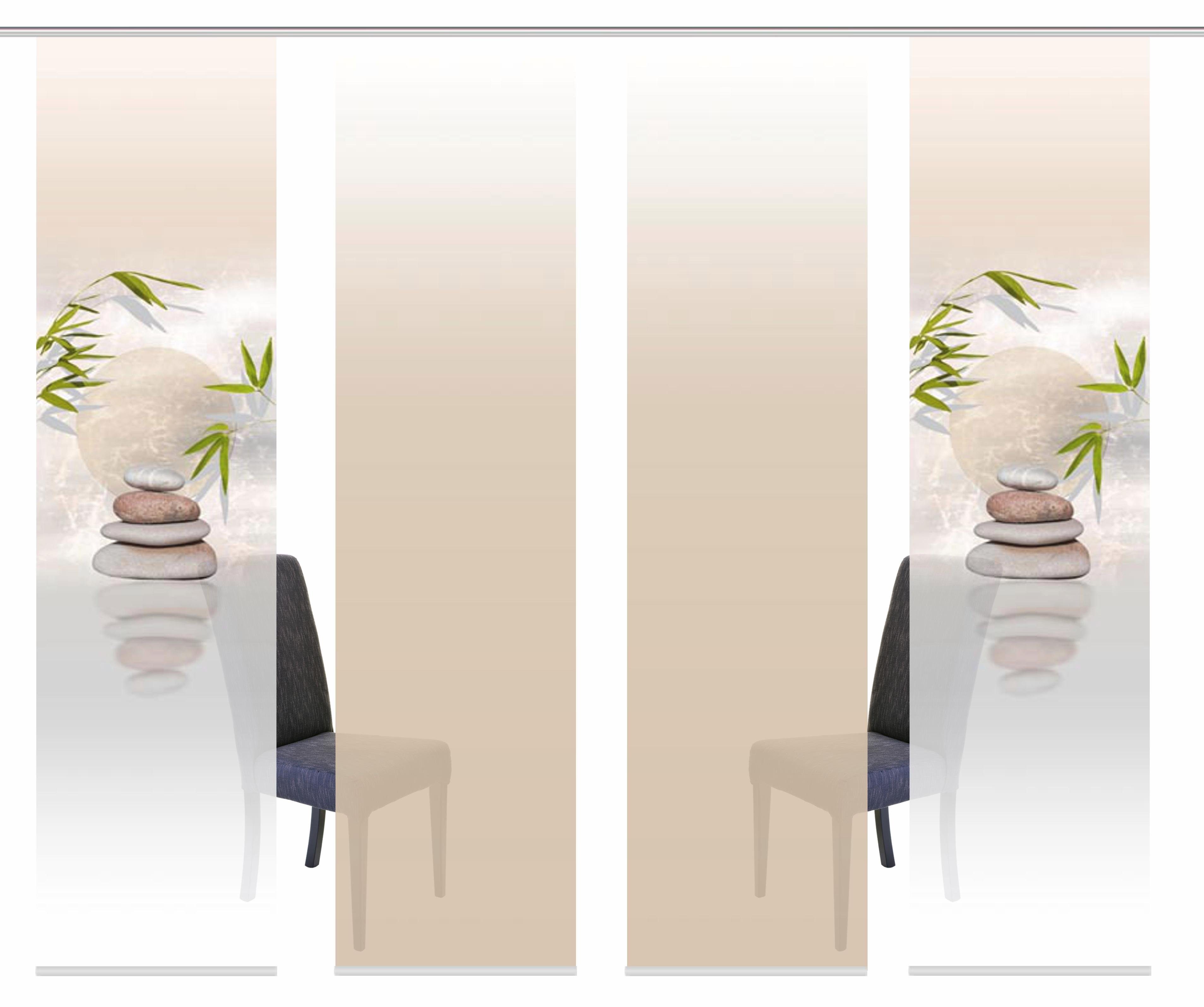 HOME WOHNIDEEN Schiebegardine BUDA (4 St), Klettband, blickdicht, HxB: 245x günstig online kaufen