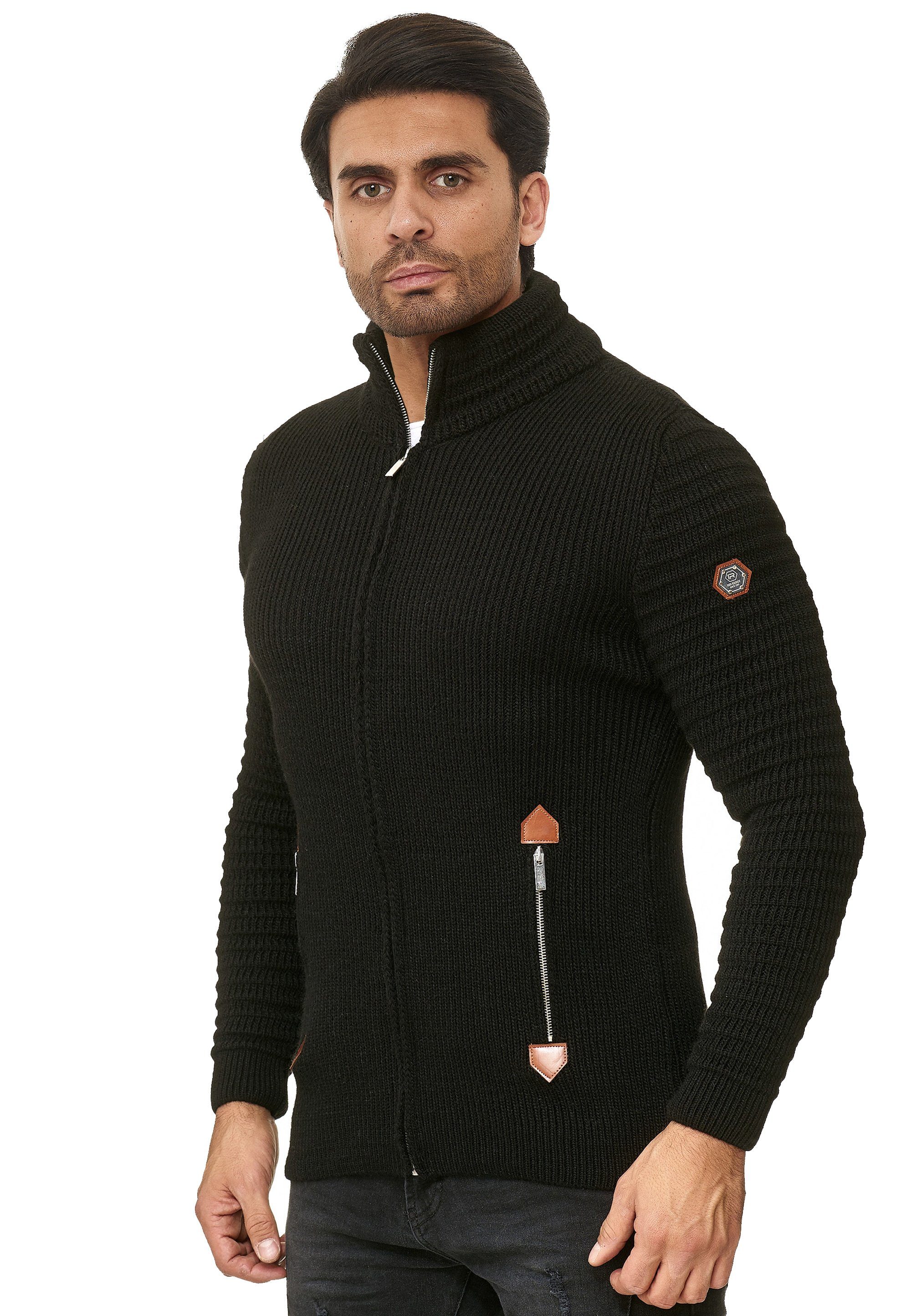 RedBridge Strickjacke Tampa mit Stehkragen