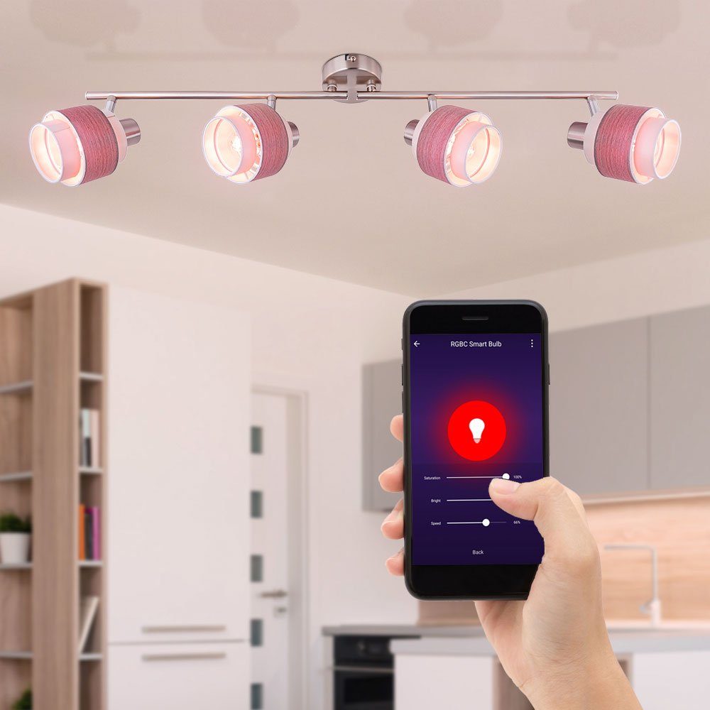 Leiste Smart Spot LED-Leuchte, Decken Smarte Retro Leuchte beweglich etc-shop Lampe