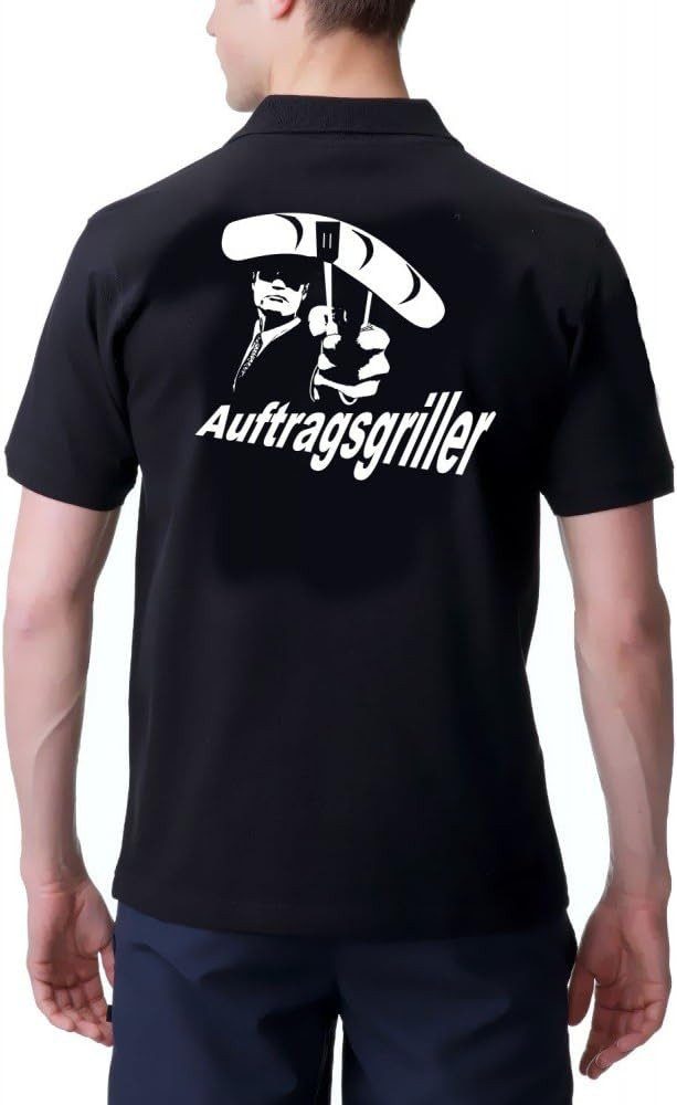 coole-fun-t-shirts Poloshirt GRILL POLOSHIRT VO+HI - AUFTRAGSGRILLER GRILLER - BBQ GRILLSPORT