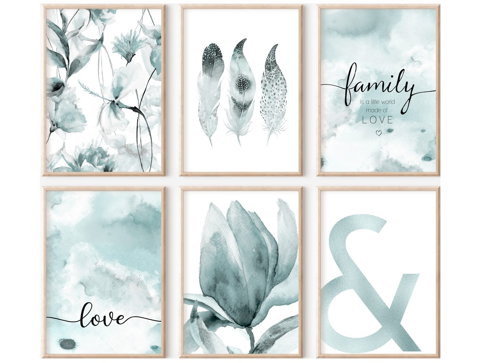 homestyle-accessoires Poster Bilderset Wandbilder Bilderwand FAMILY günstig online kaufen
