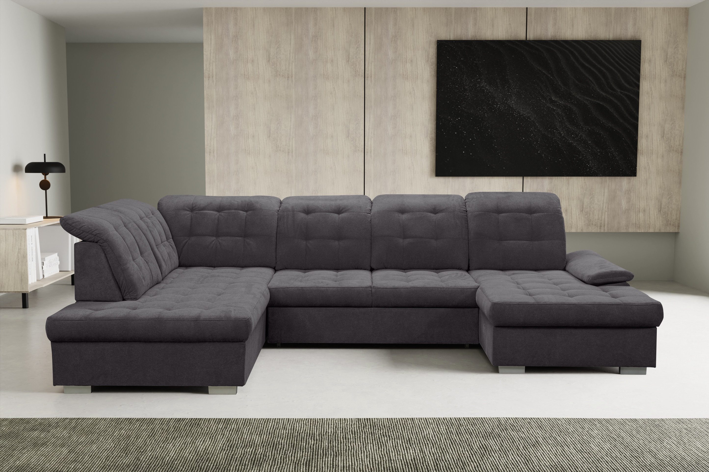WERK2 Wohnlandschaft "Kordula-New Multifunktion Couch, Breite 332cm, bequem günstig online kaufen
