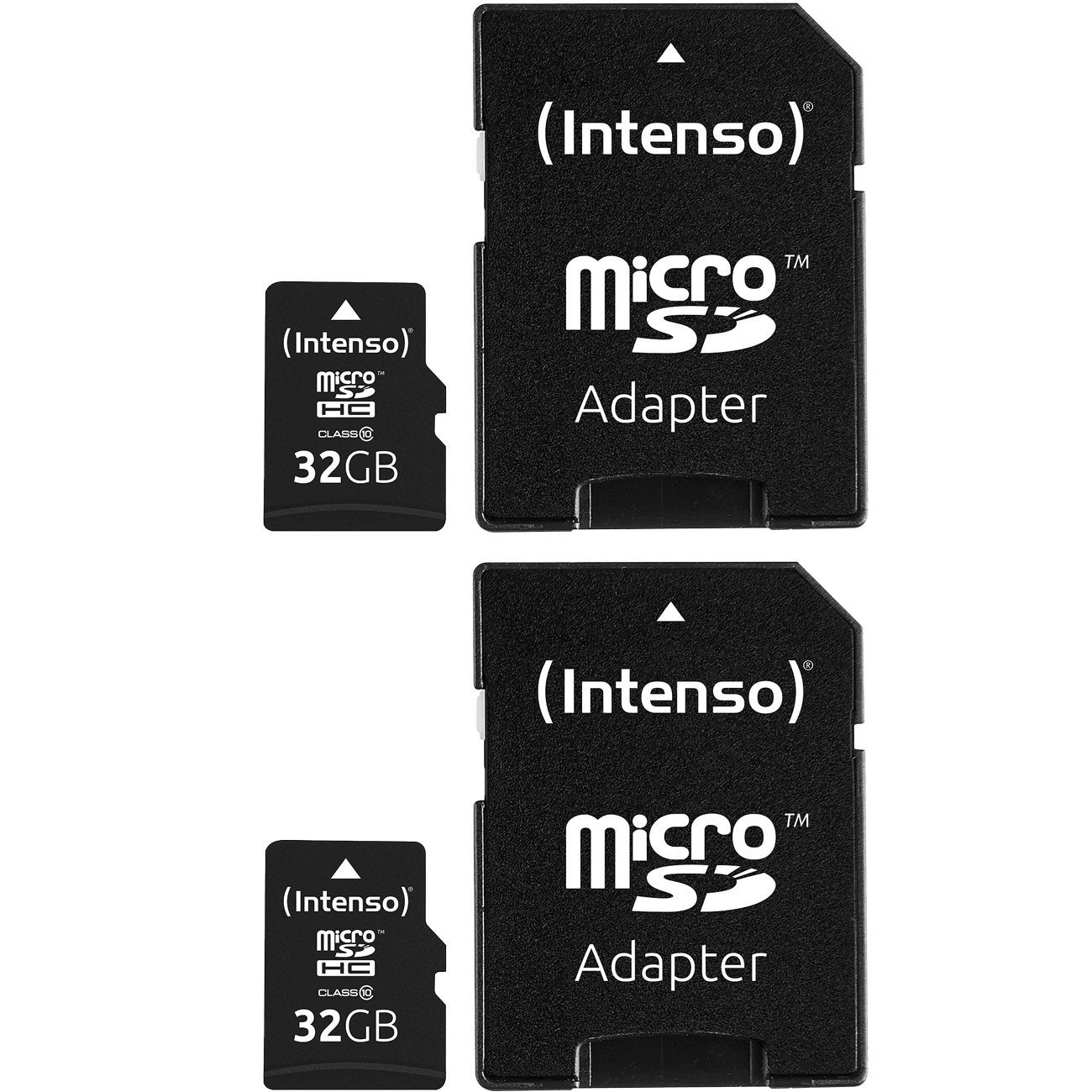 Intenso 32GB microSDHC Speicherkarte Class 10, inkl. SD-Adapter für Kamera Speicherkarte (32 GB Class 10 microSDHC-Karte mit SD-Adapter & bis zu 25 MB/s)