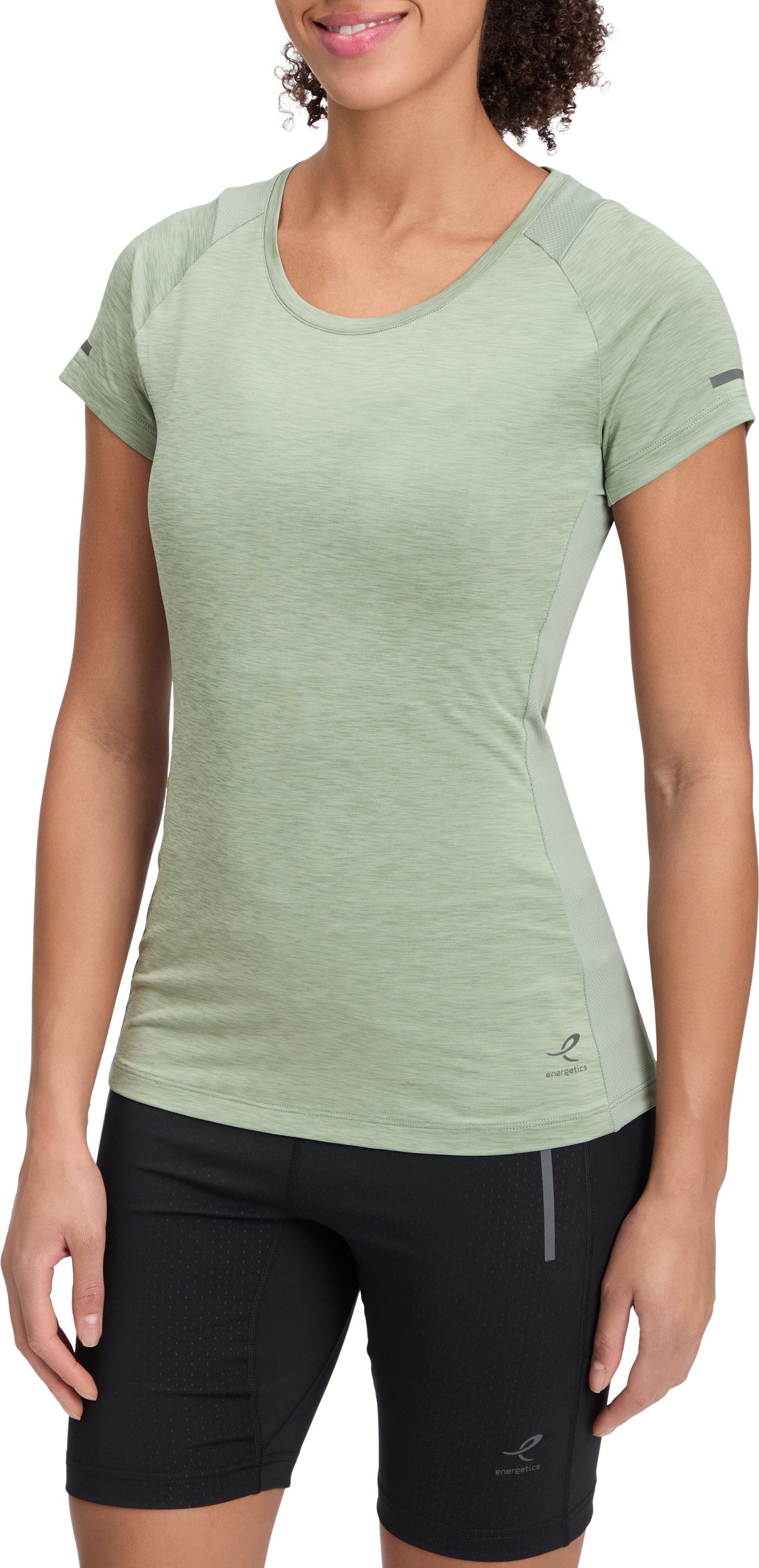 Energetics Laufshirt Da.-T-Shirt Evii SS W mit reflektierenden Details, atmungsaktiv, schnell trocknend