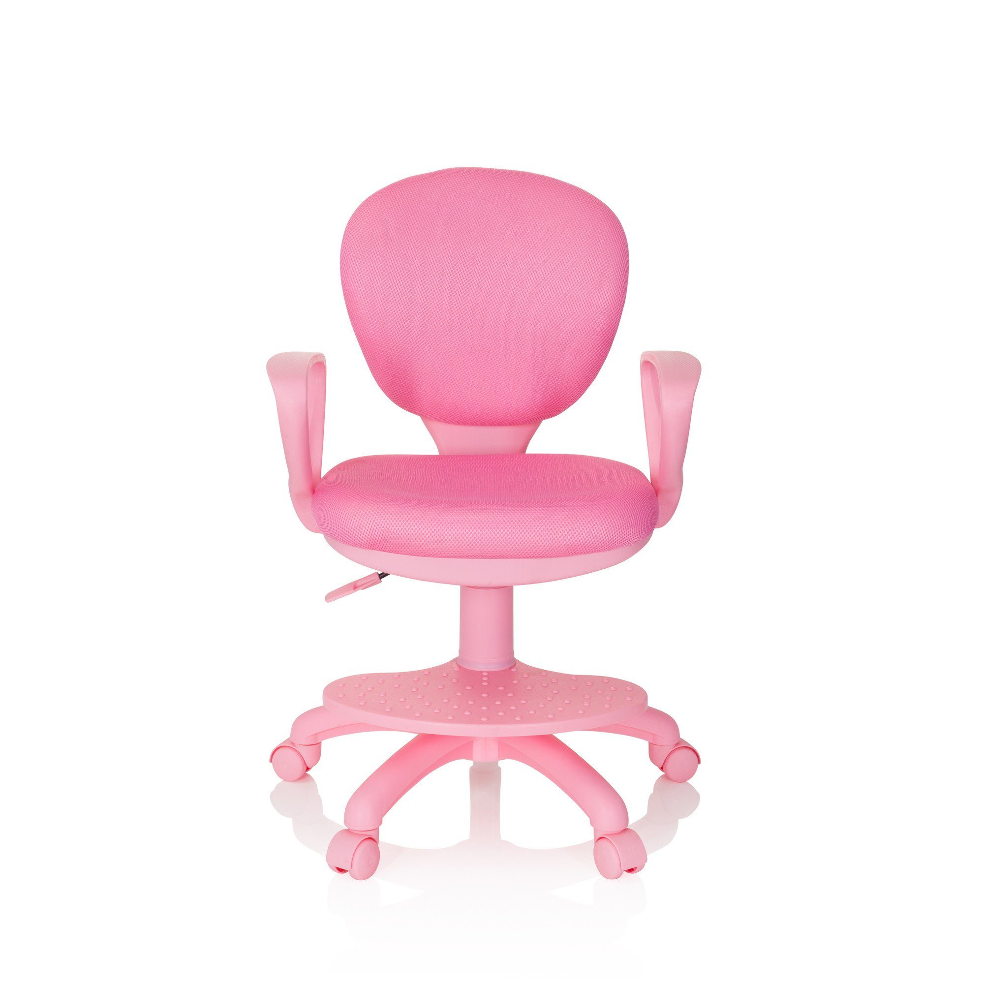 Kinderdrehstuhl Armlehnen Stoff Pink Drehstuhl KID (1 mitwachsend, mit COLOUR ergonomisch hjh St), OFFICE
