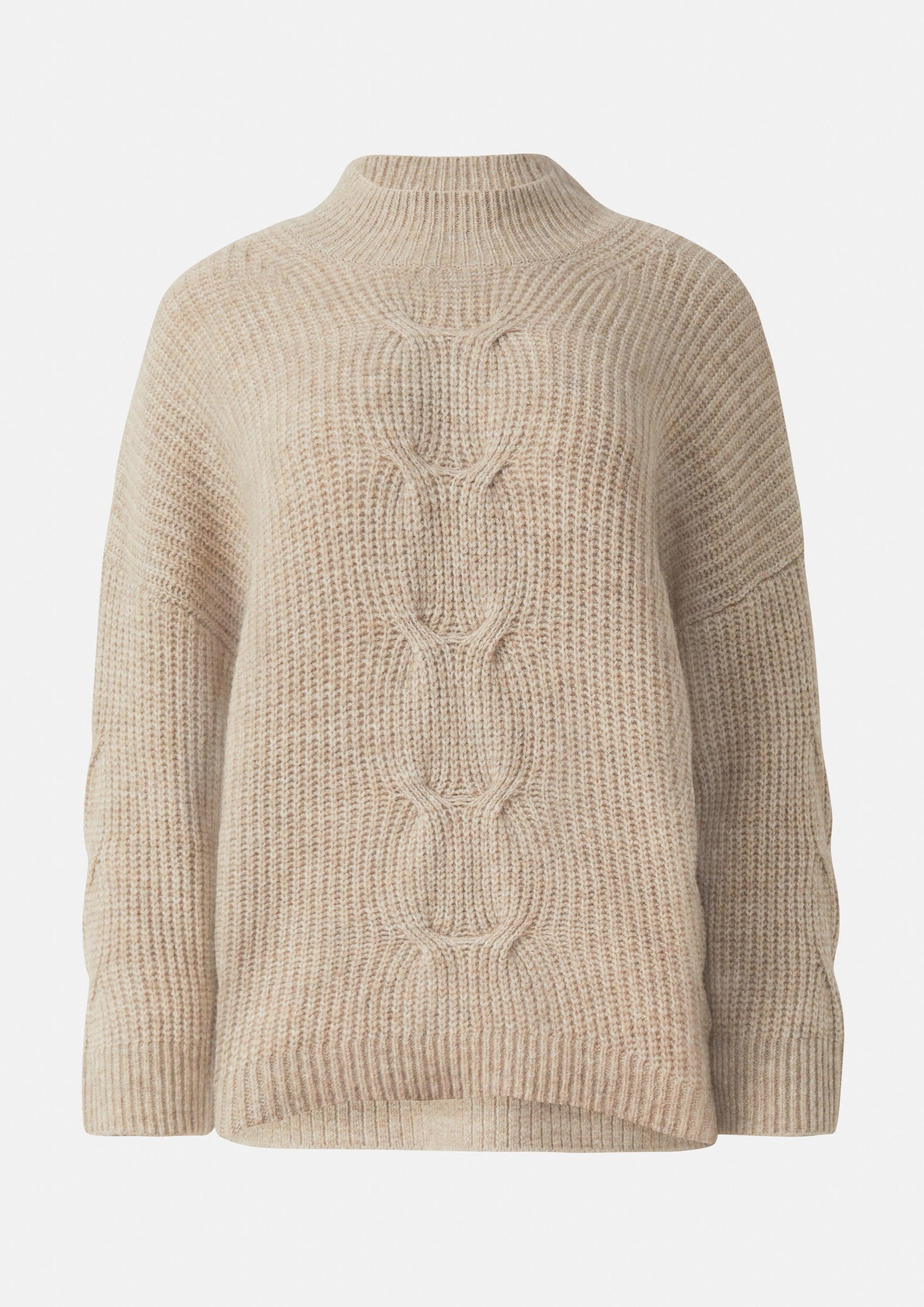 comma Longpullover Strickpullover Strickpullover mit 3/4-Ärmeln