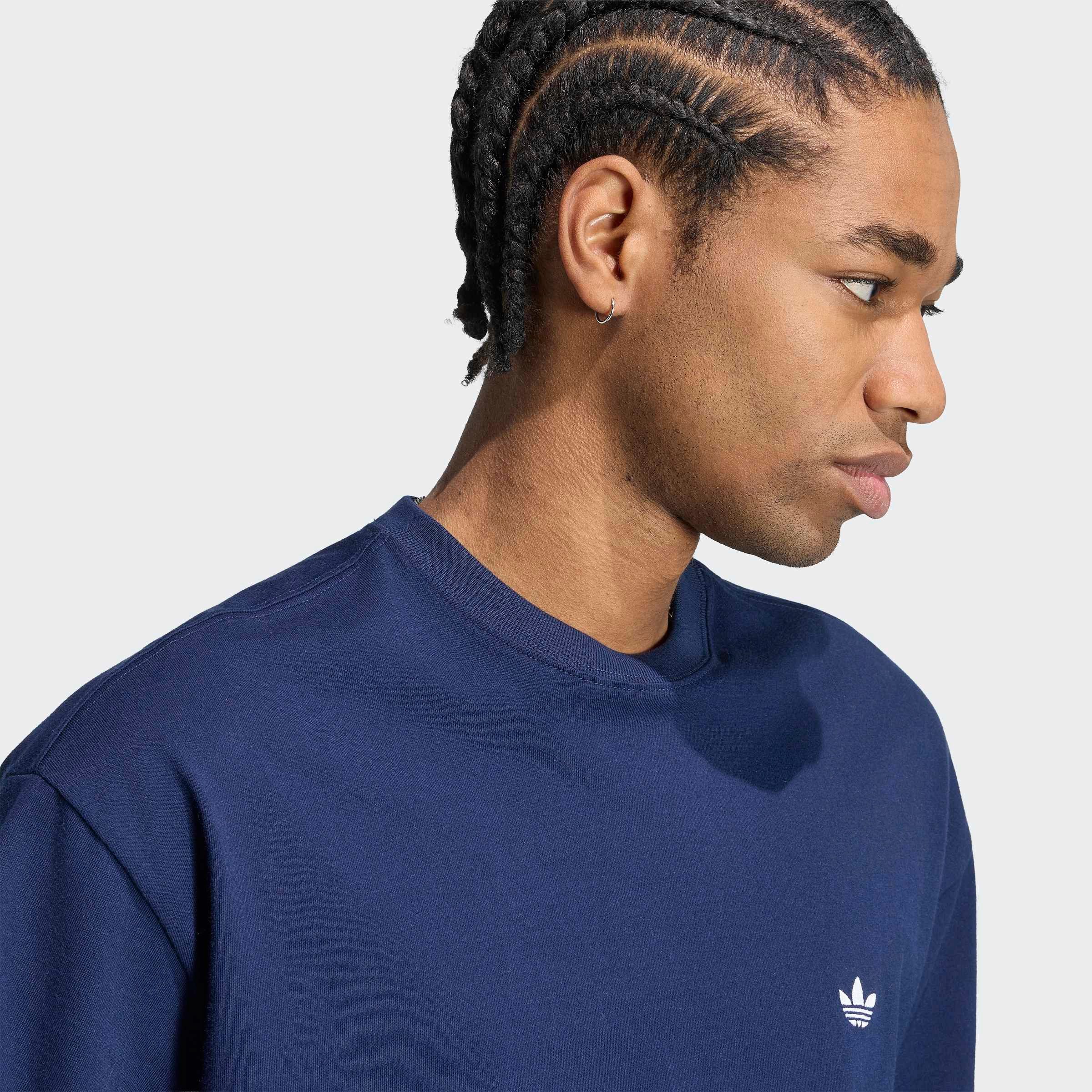 adidas Originals T-Shirt TREFOIL ESSENTIALS, LOCKER GESCHNITTEN für Erwachsene, mit Rundhalsausschnitt, ohne Verschluss, aus Baumwolle