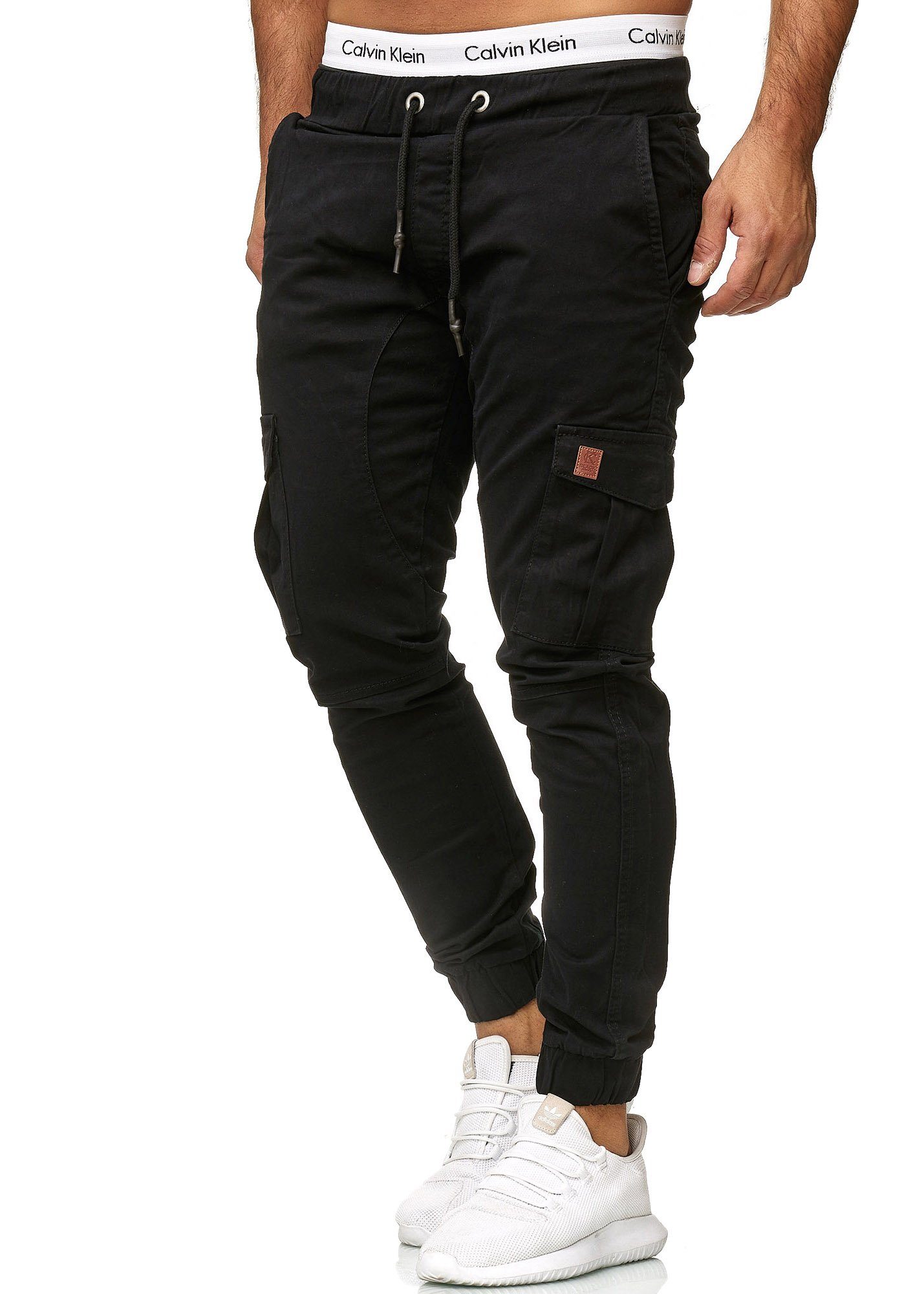 OneRedox 3301CS (Chino Business Straight-Jeans Freizeit Cargohose 1-tlg) Streetwear, Schwarz Casual