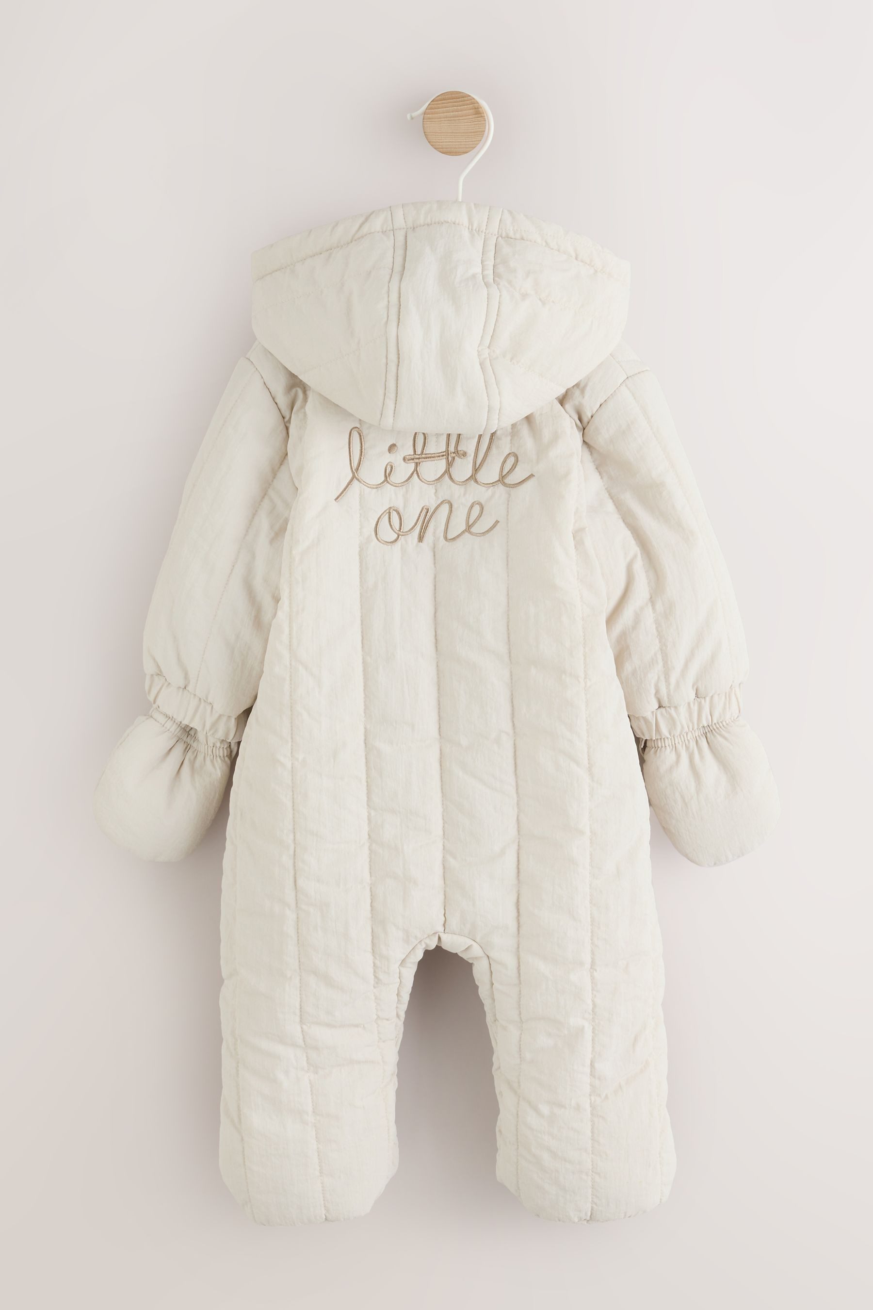 Next Overall Gesteppter Baby Polyamid-Anzug mit Slogan (1-tlg)