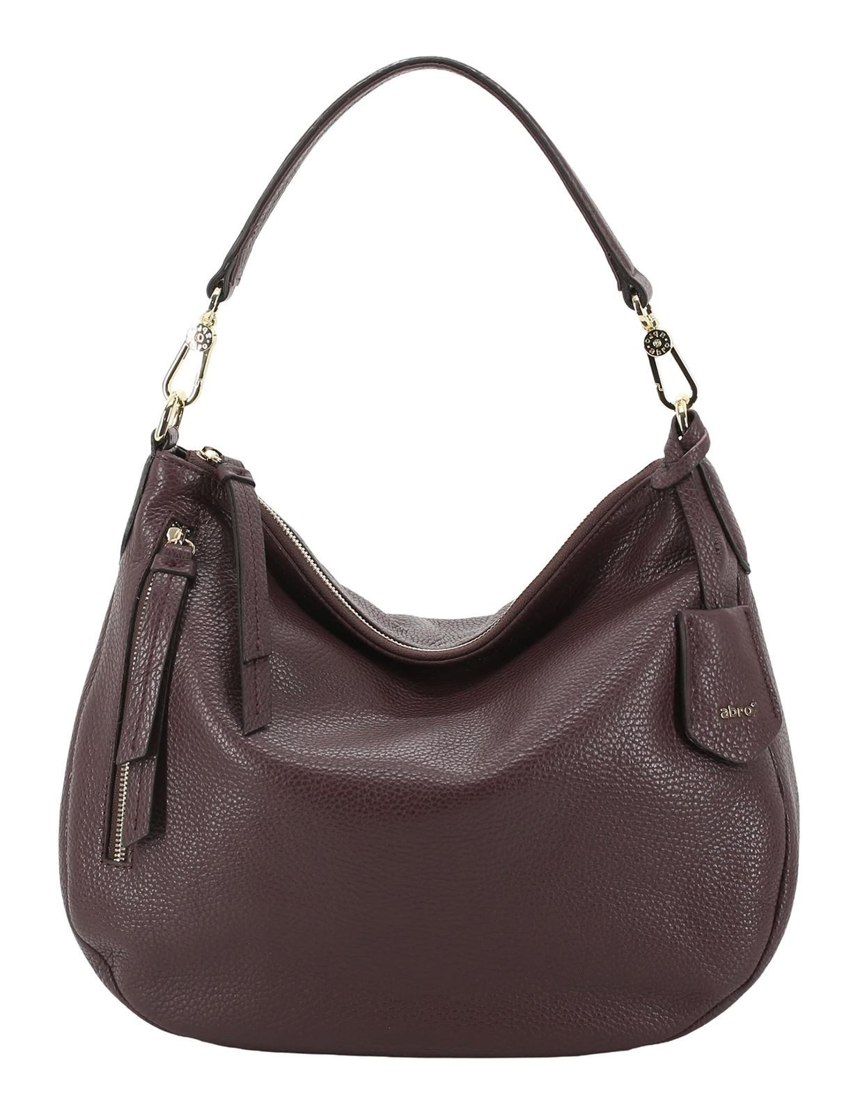 Abro Schultertasche Hobo Juna (Set, 2-tlg), aus echtem Leder