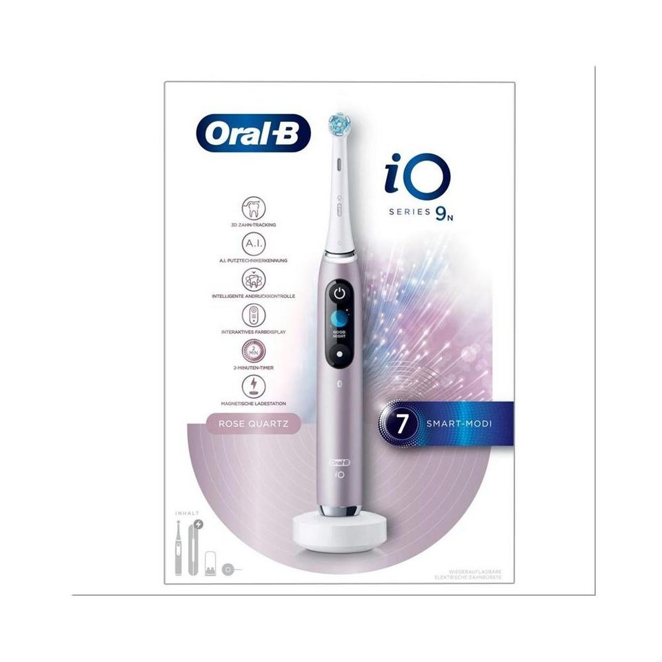 Oral-B Elektrische Zahnbürste iO Series 9, Aufsteckbürsten: 1 St., mit Reiseetui