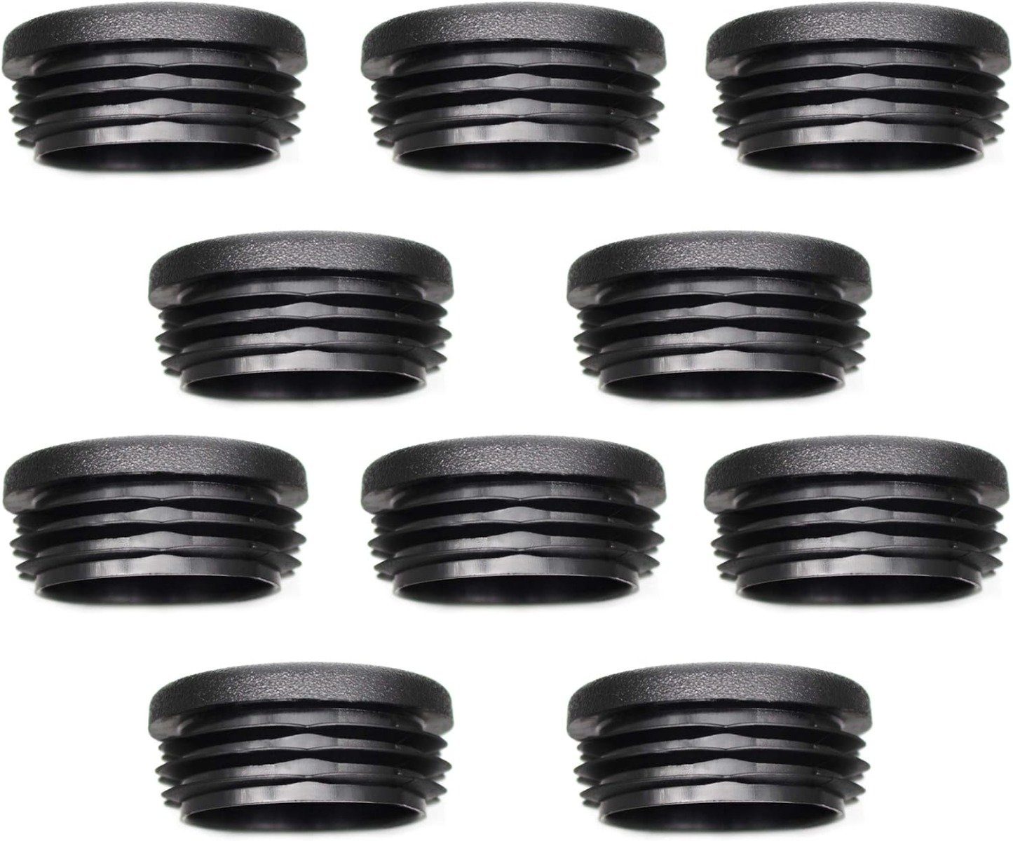 Enkotrade Endkappe Lamellenstopfen rund, (10-St), Schwarz, Rund, 22 mm, UV-beständig. Made in Germany