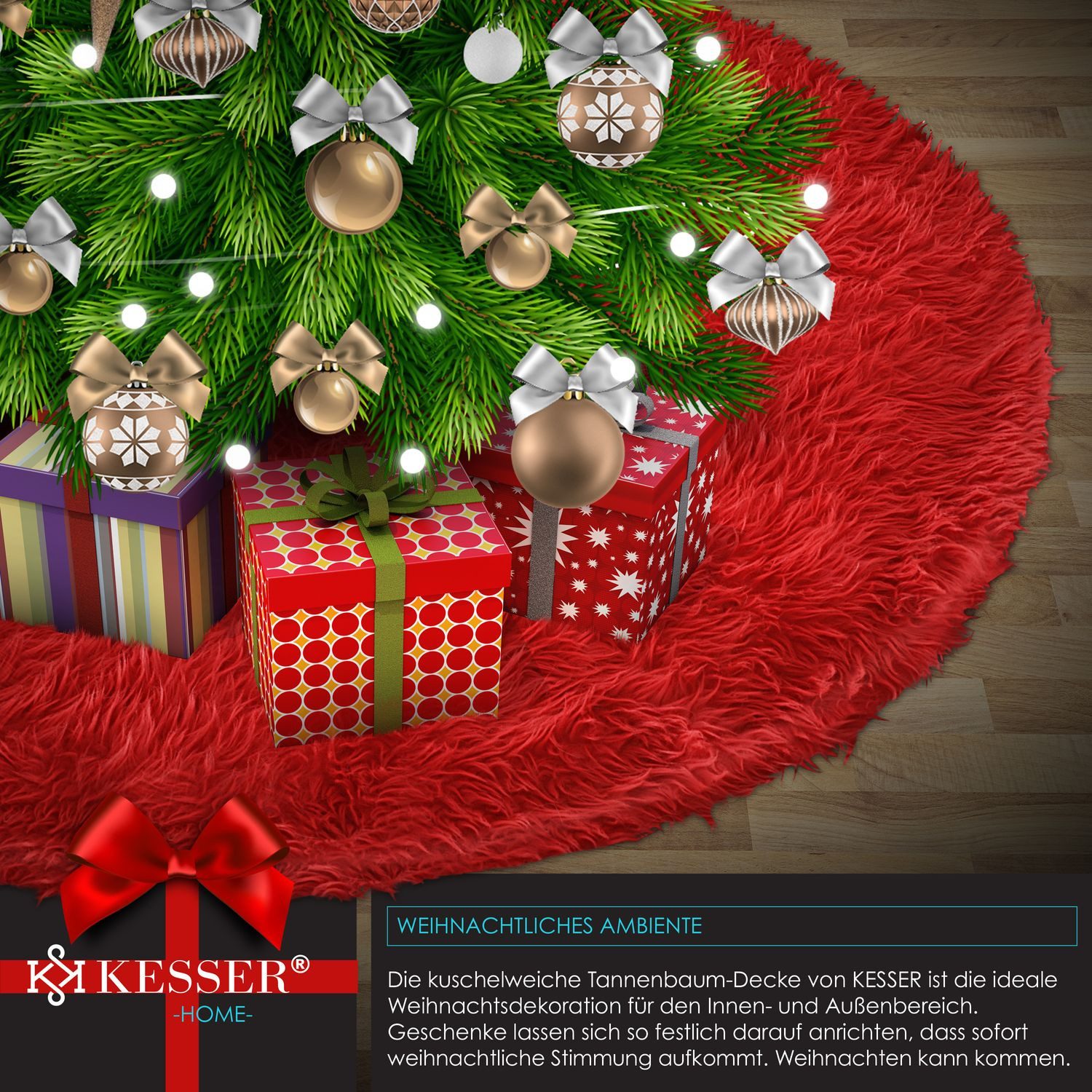 KESSER Weihnachtsfigur, Weihnachtsbaumdecke Tannenbaum Decke Christbaumdecke
