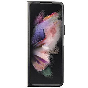 Guess Smartphone-Hülle Guess Samsung Galaxy Z Fold5 Hülle Leather 4G Diamond Triangle Schwarz