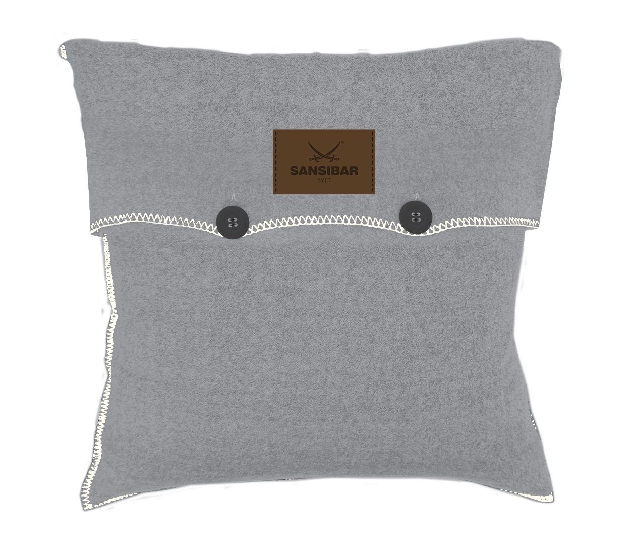 Sansibar Sylt Kissenhüllen Kissenhülle SANSIBAR silber BL 45x45 cm silber günstig online kaufen