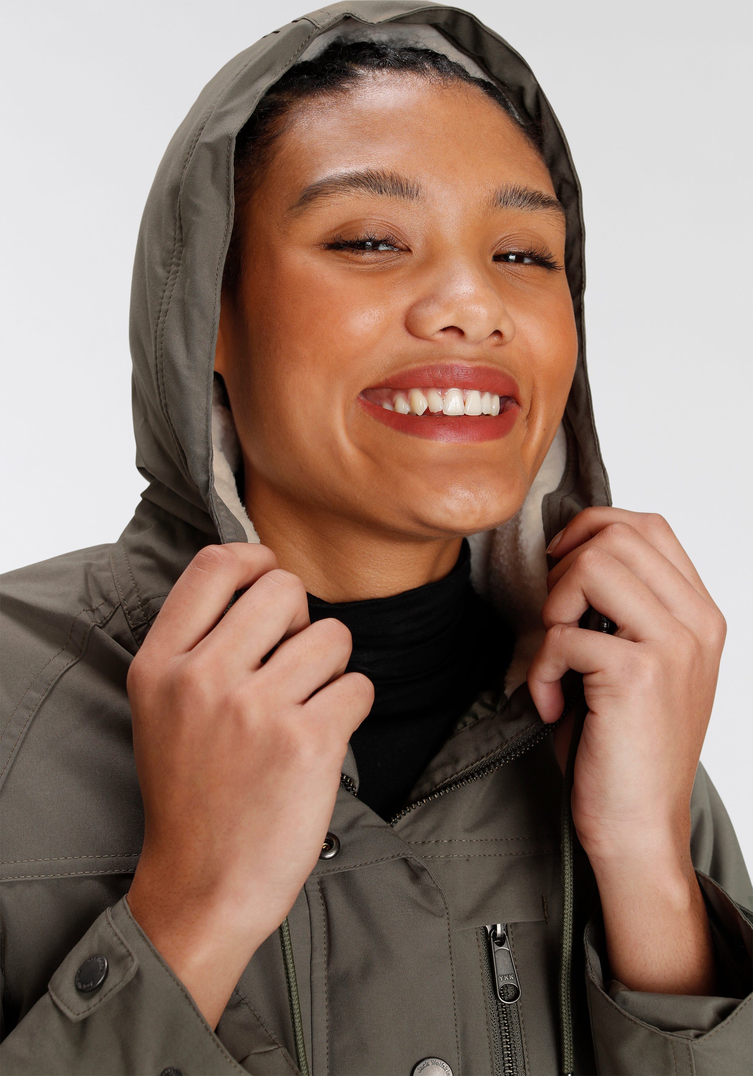 Jack Wolfskin Funktionsparka NEW DUNVILLE mit Kapuze, atmungsaktiv, winddicht