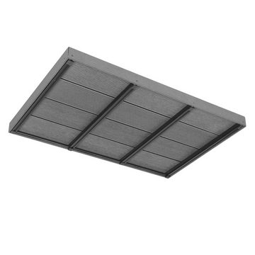 ML-DESIGN Solardusche WPC Bodenelement für Solardusche Bodenplatte für Gartendusche, Dunkelgrau 101x63x5,5cm rutschfeste Unterlage inkl. Montagematerial