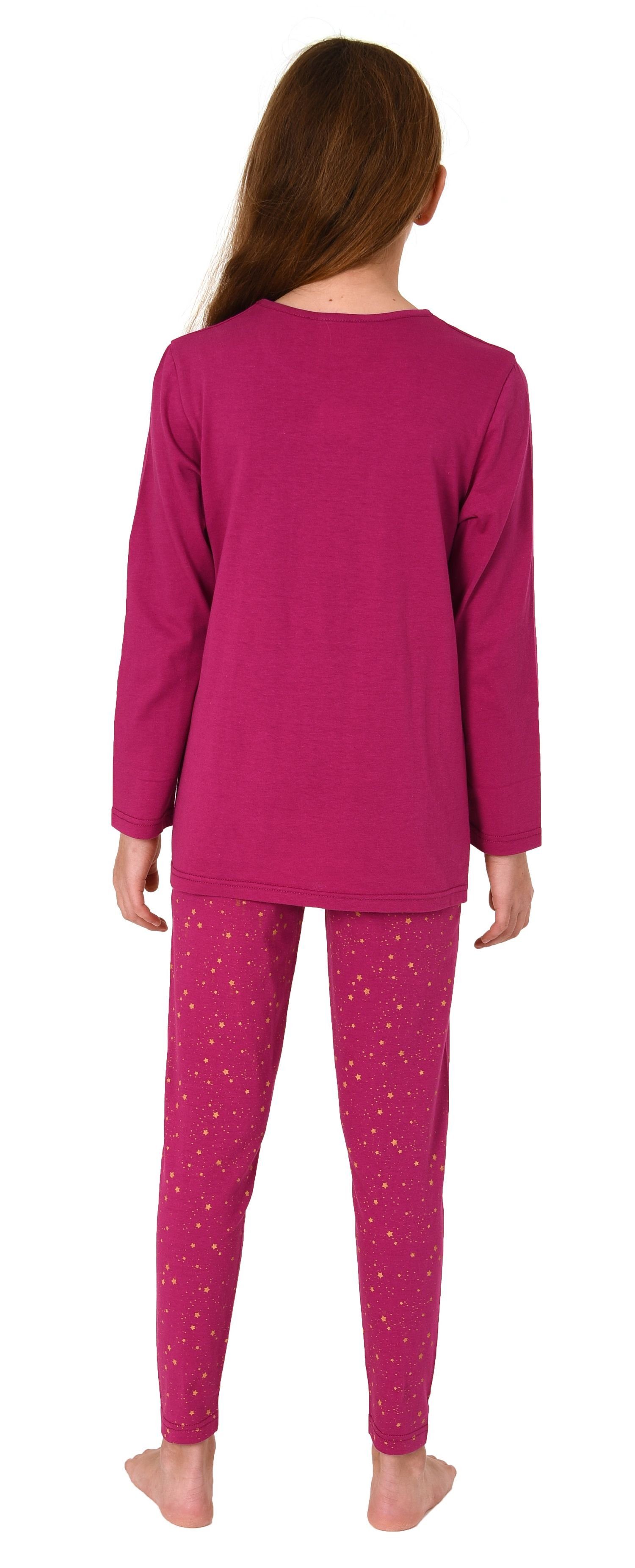 Normann Pyjama Mädchen beere Pyjama Schlafanzug, Schöner mit langärmliger Motiv süßem